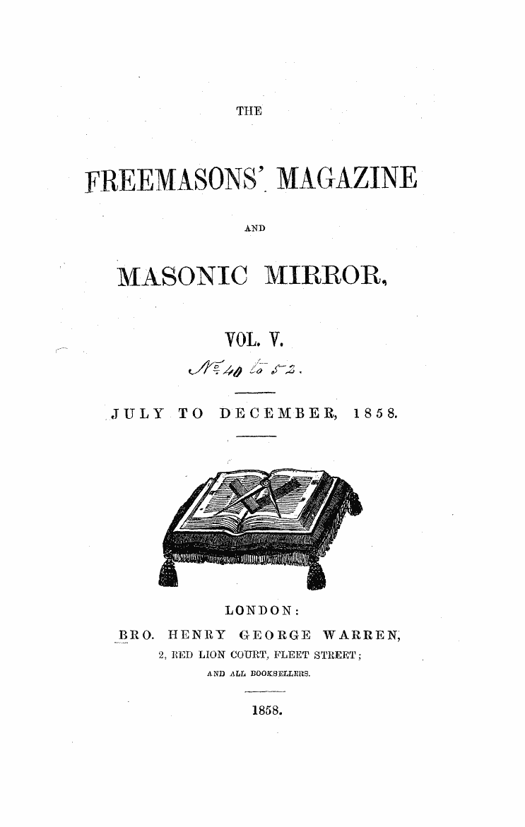 The Freemasons' Monthly Magazine
