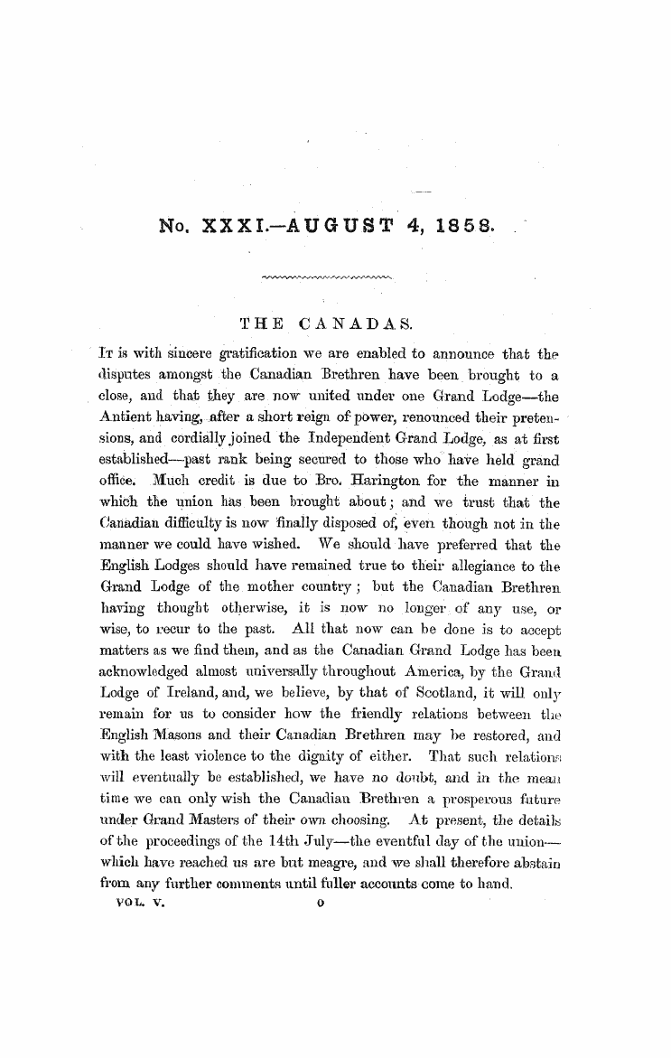 The Freemasons' Monthly Magazine