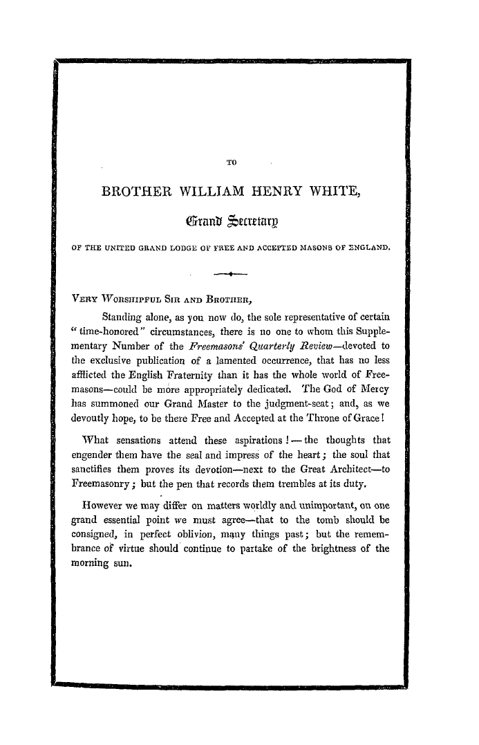 The Freemasons' Quarterly Review