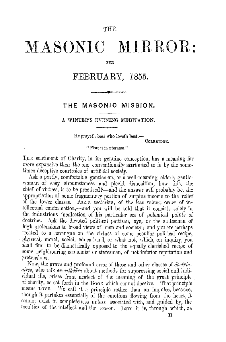 The Masonic Mirror