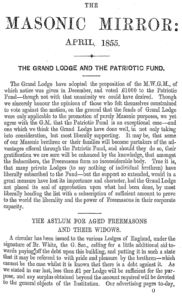 The Masonic Mirror