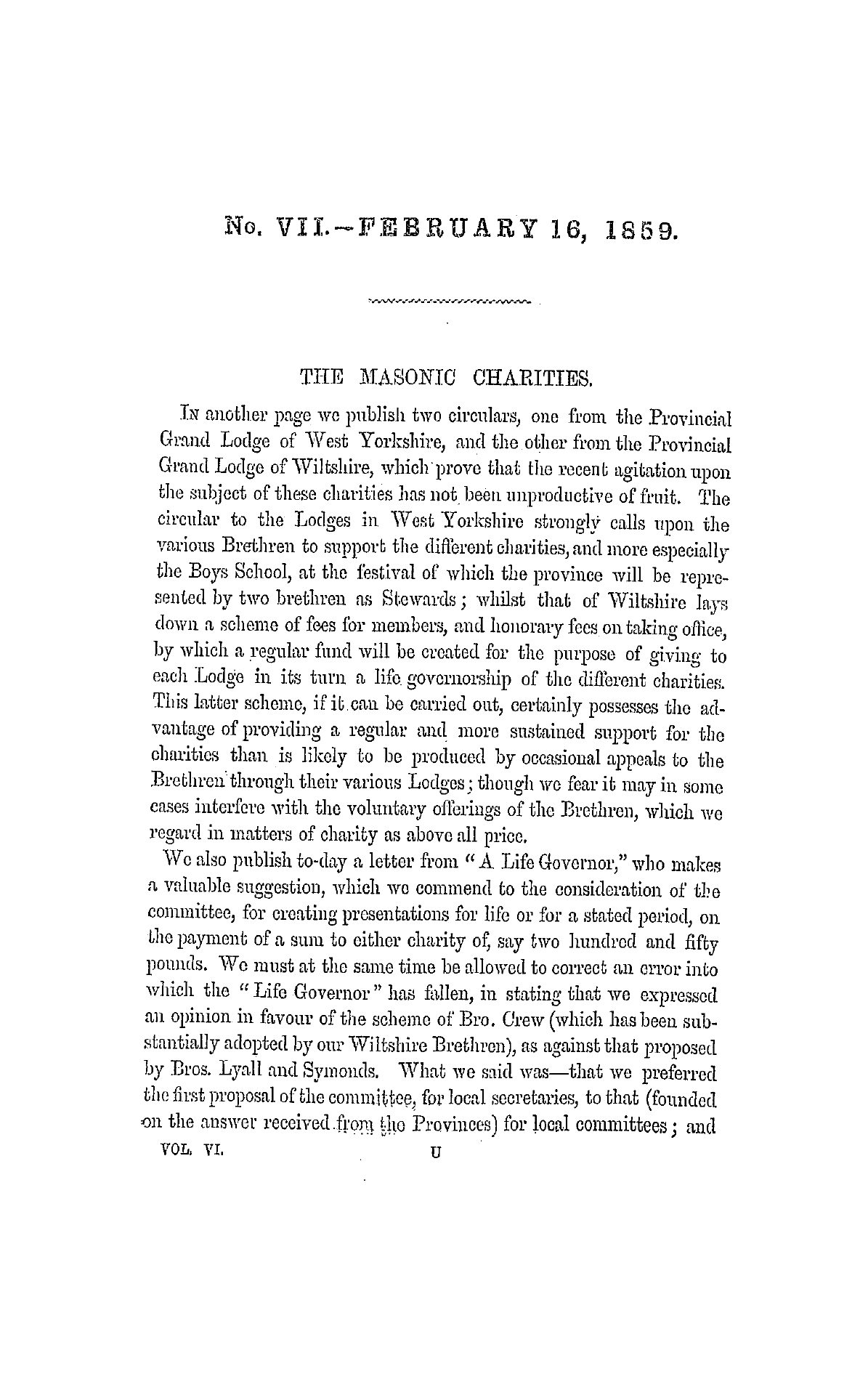 The Freemasons' Monthly Magazine