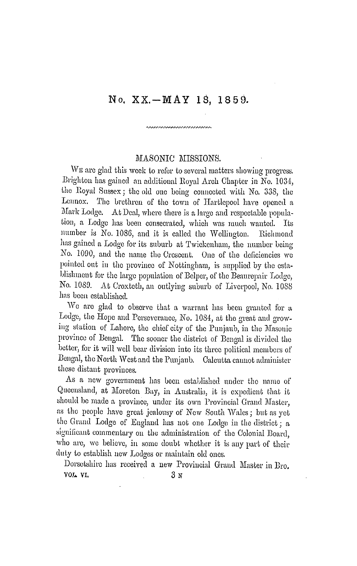 The Freemasons' Monthly Magazine