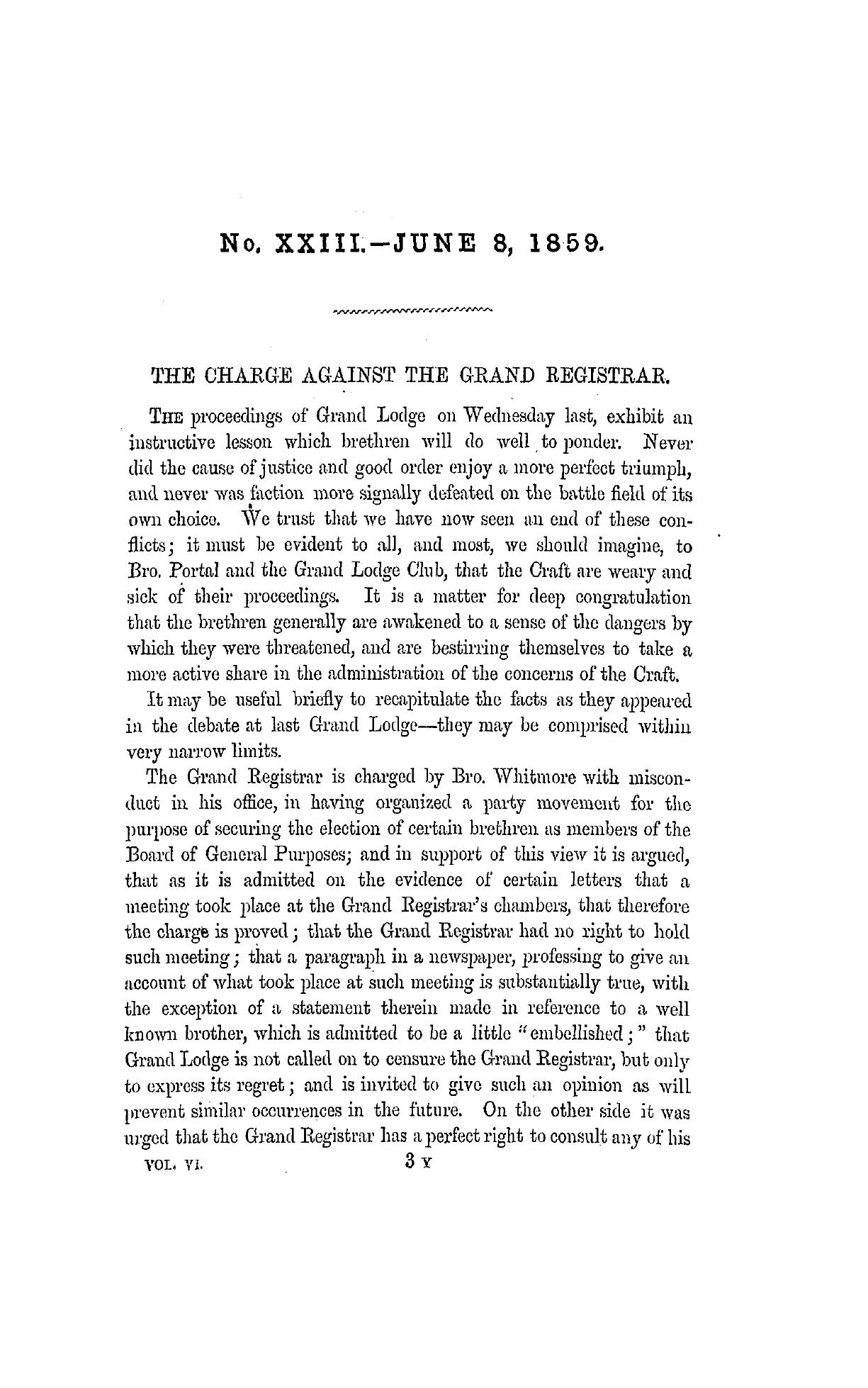 The Freemasons' Monthly Magazine