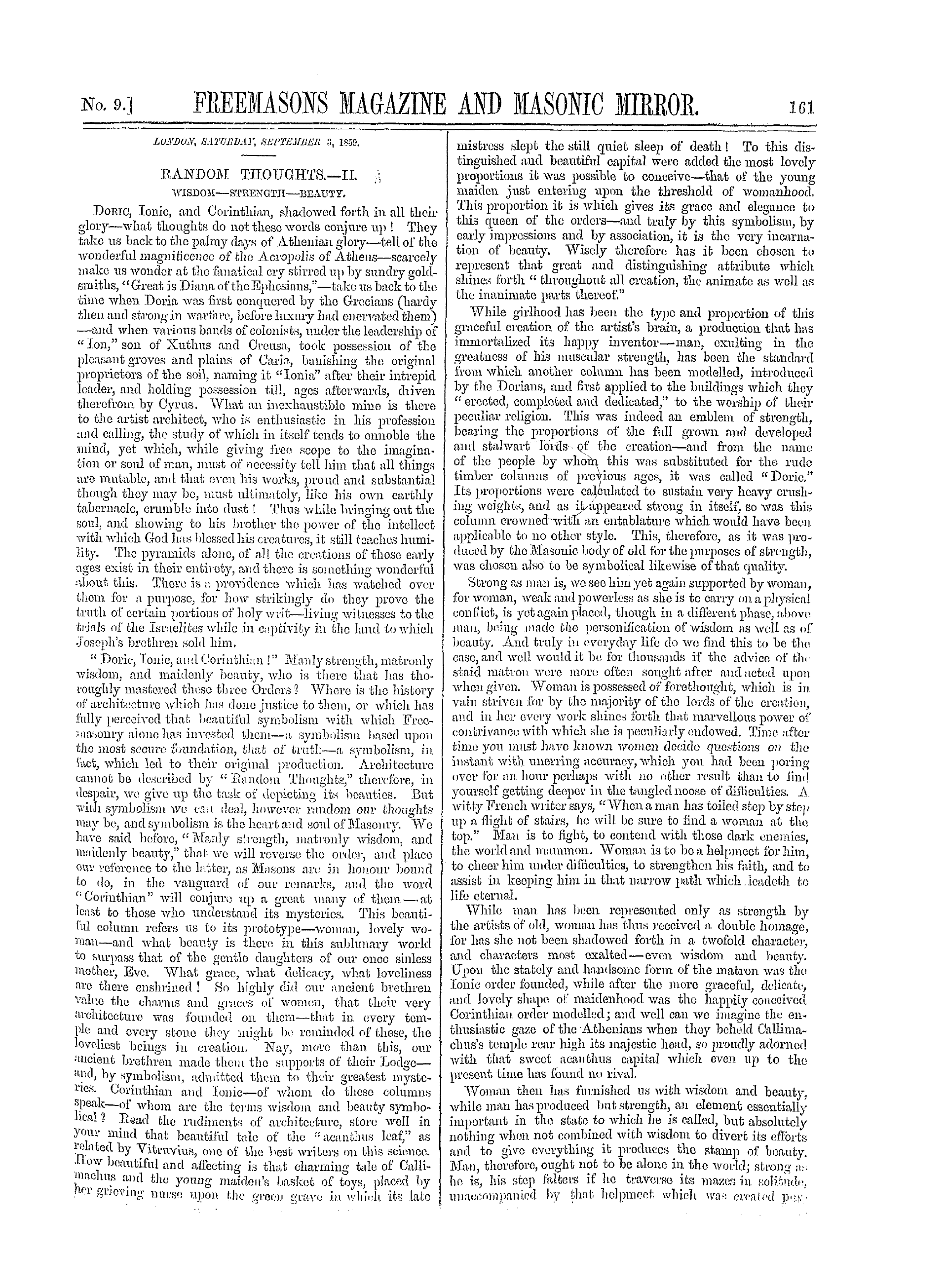 The Freemasons' Monthly Magazine
