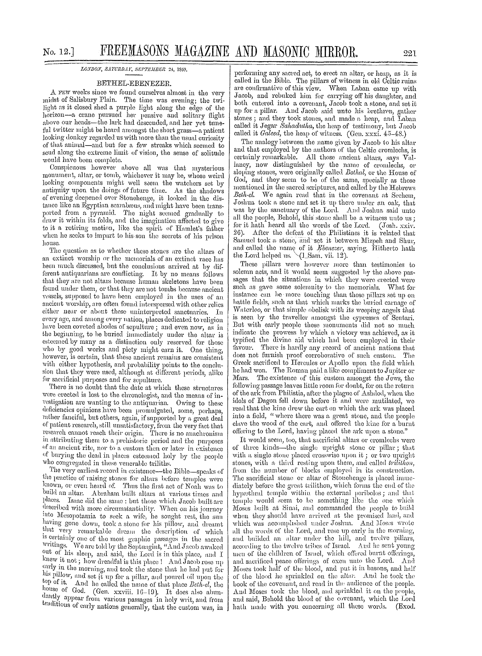 The Freemasons' Monthly Magazine