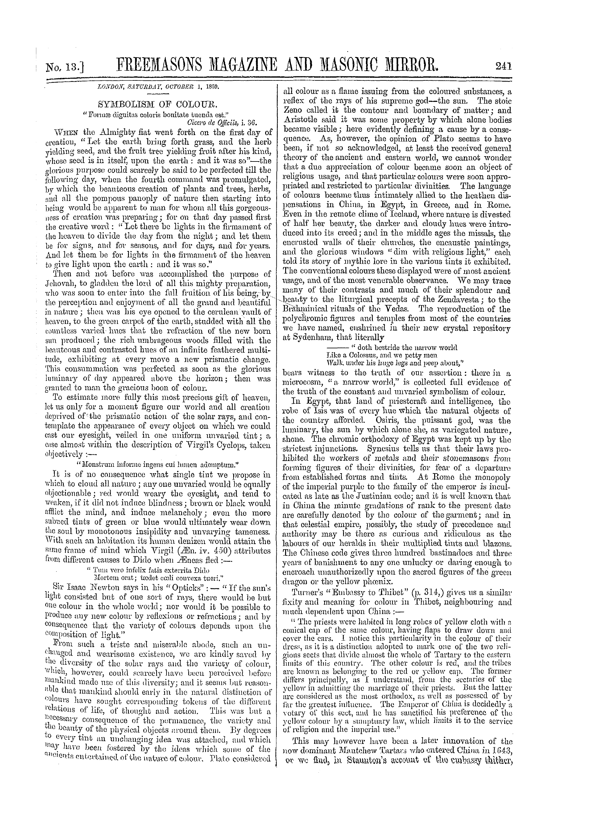 The Freemasons' Monthly Magazine