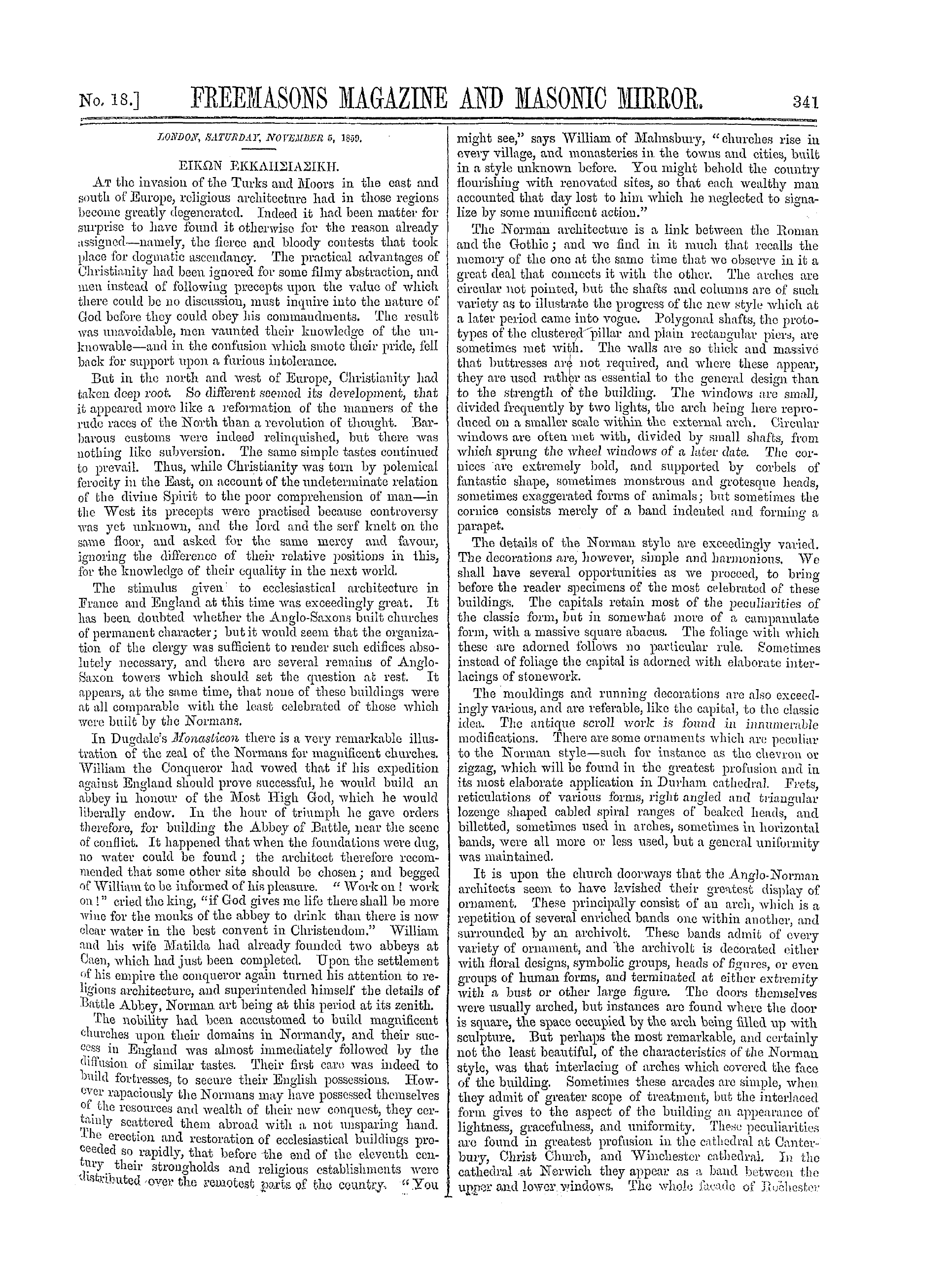 The Freemasons' Monthly Magazine