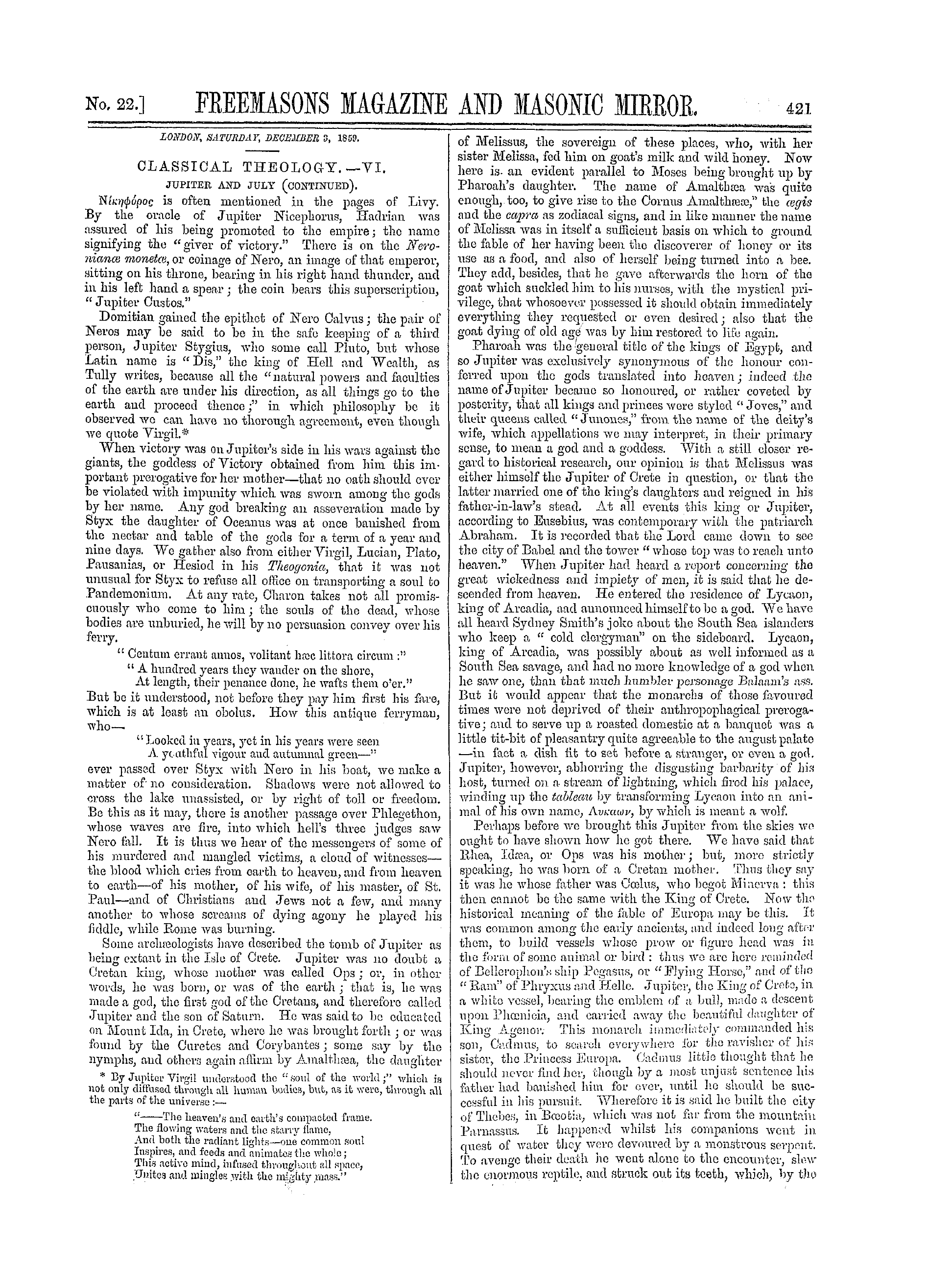 The Freemasons' Monthly Magazine
