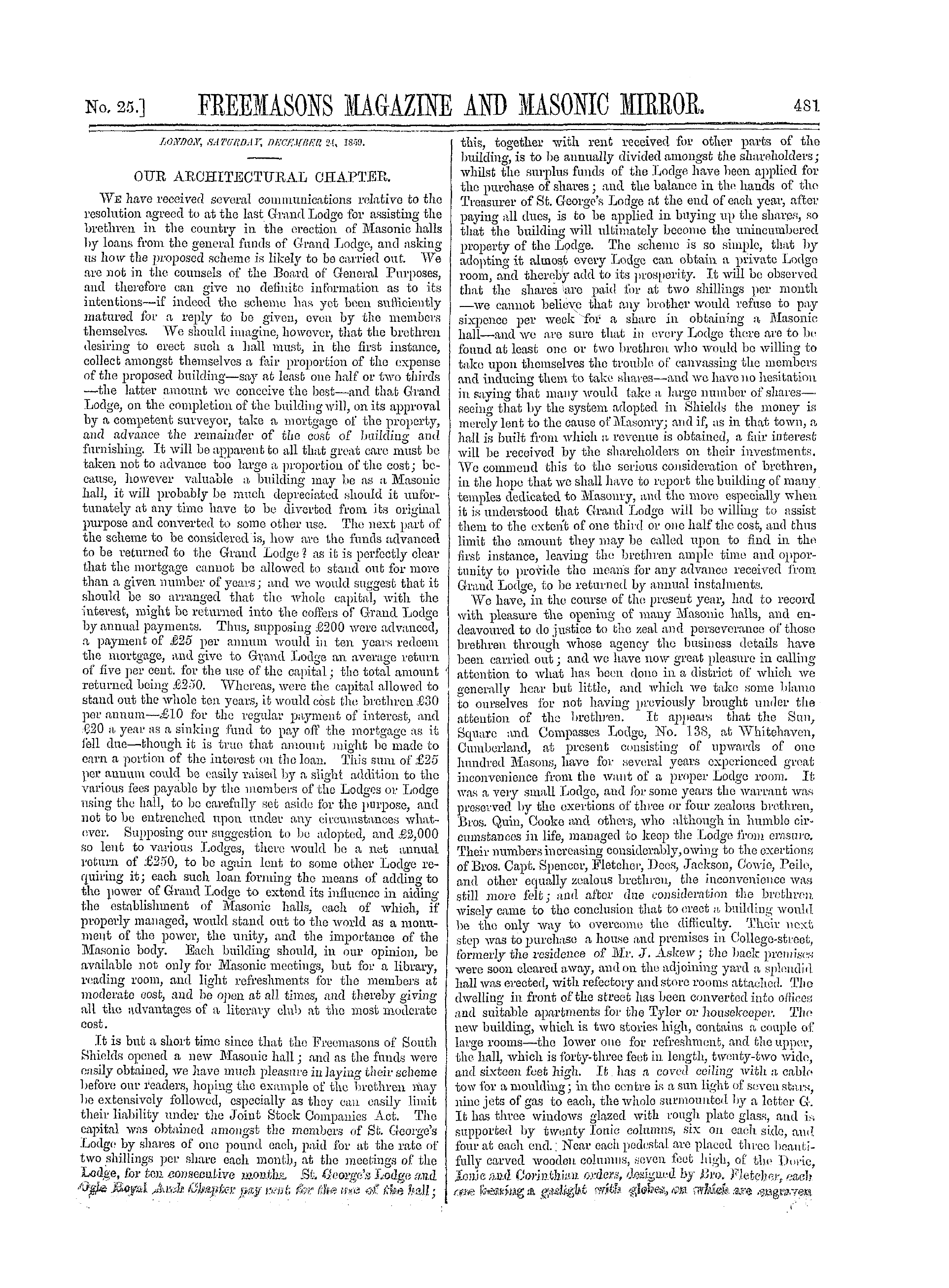 The Freemasons' Monthly Magazine