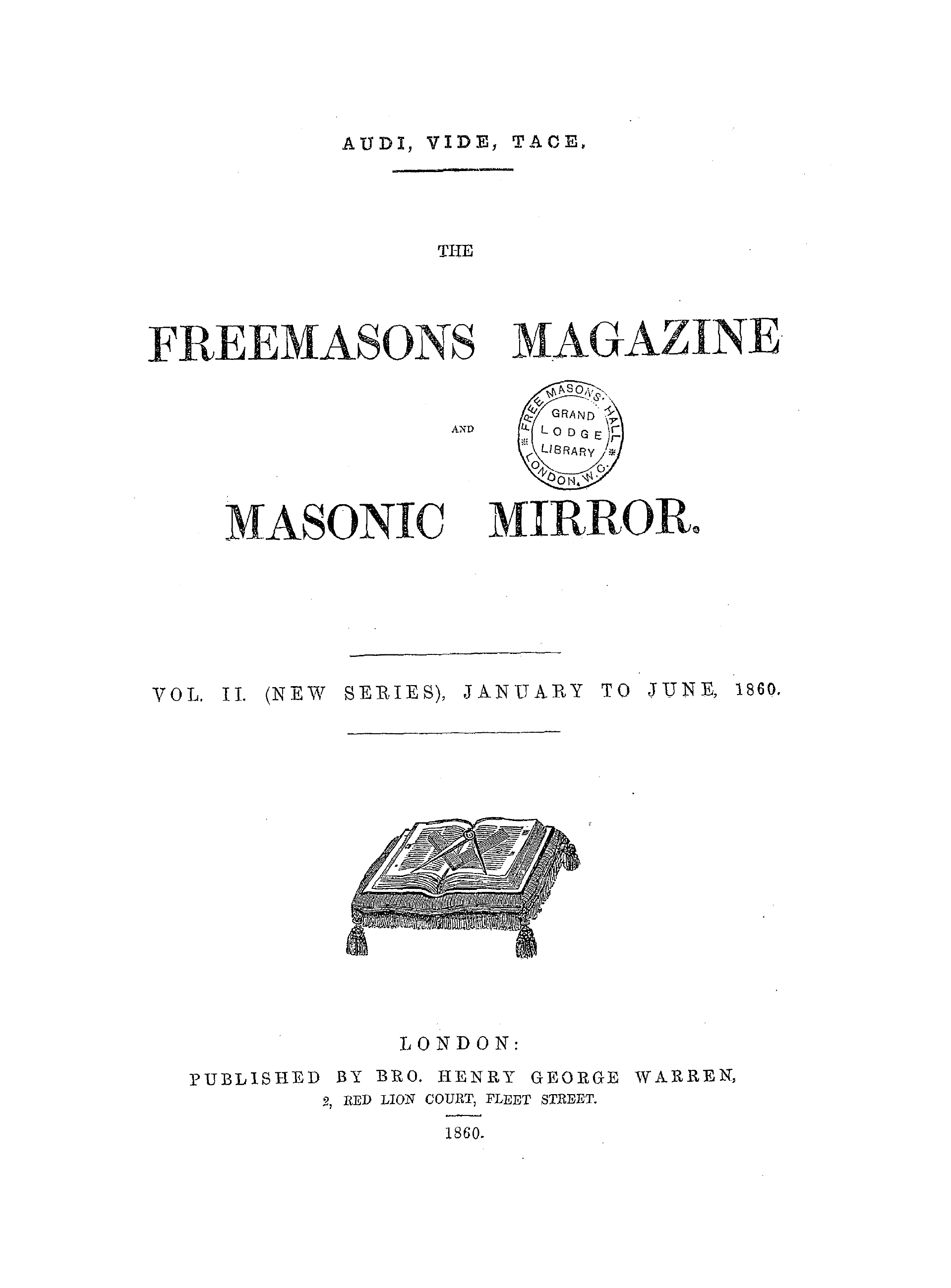 The Freemasons' Monthly Magazine