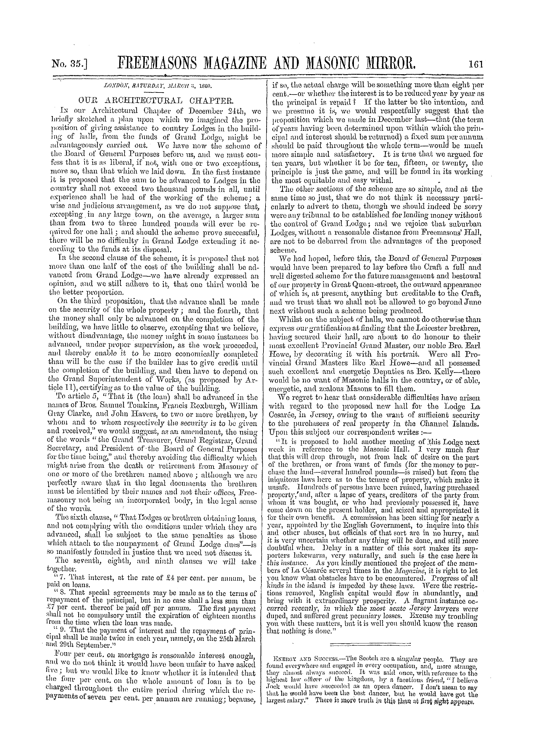 The Freemasons' Monthly Magazine