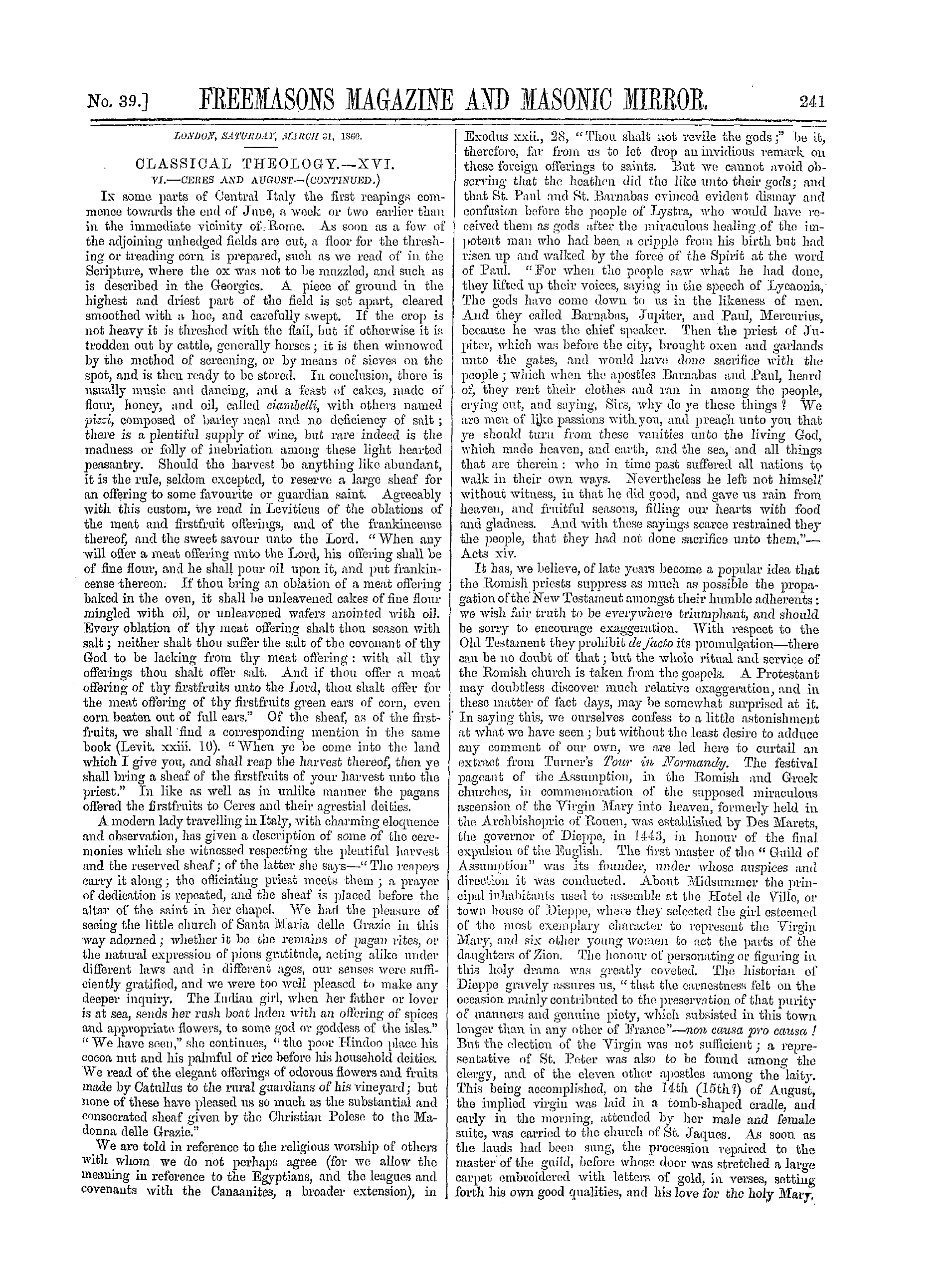 The Freemasons' Monthly Magazine