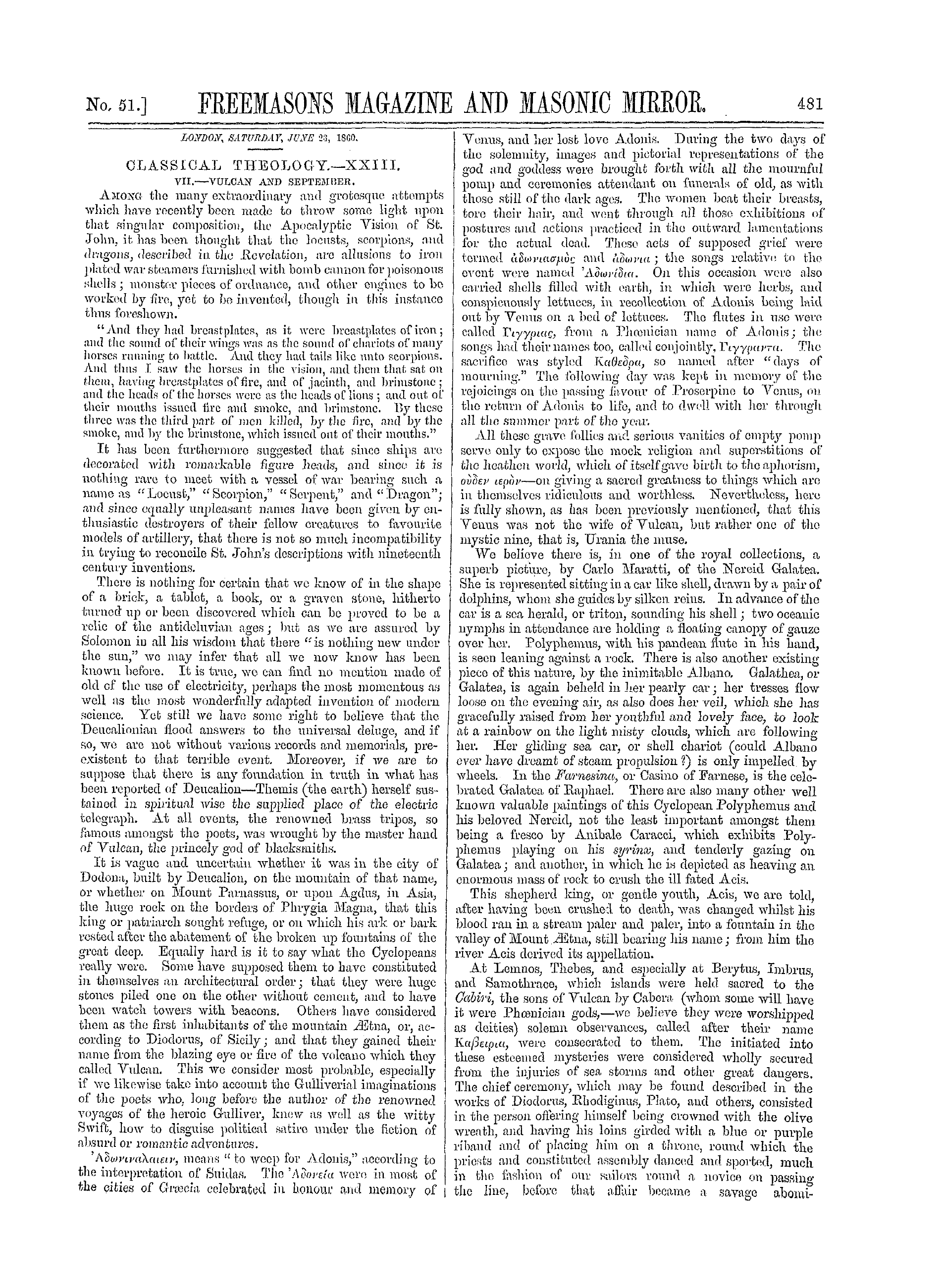 The Freemasons' Monthly Magazine
