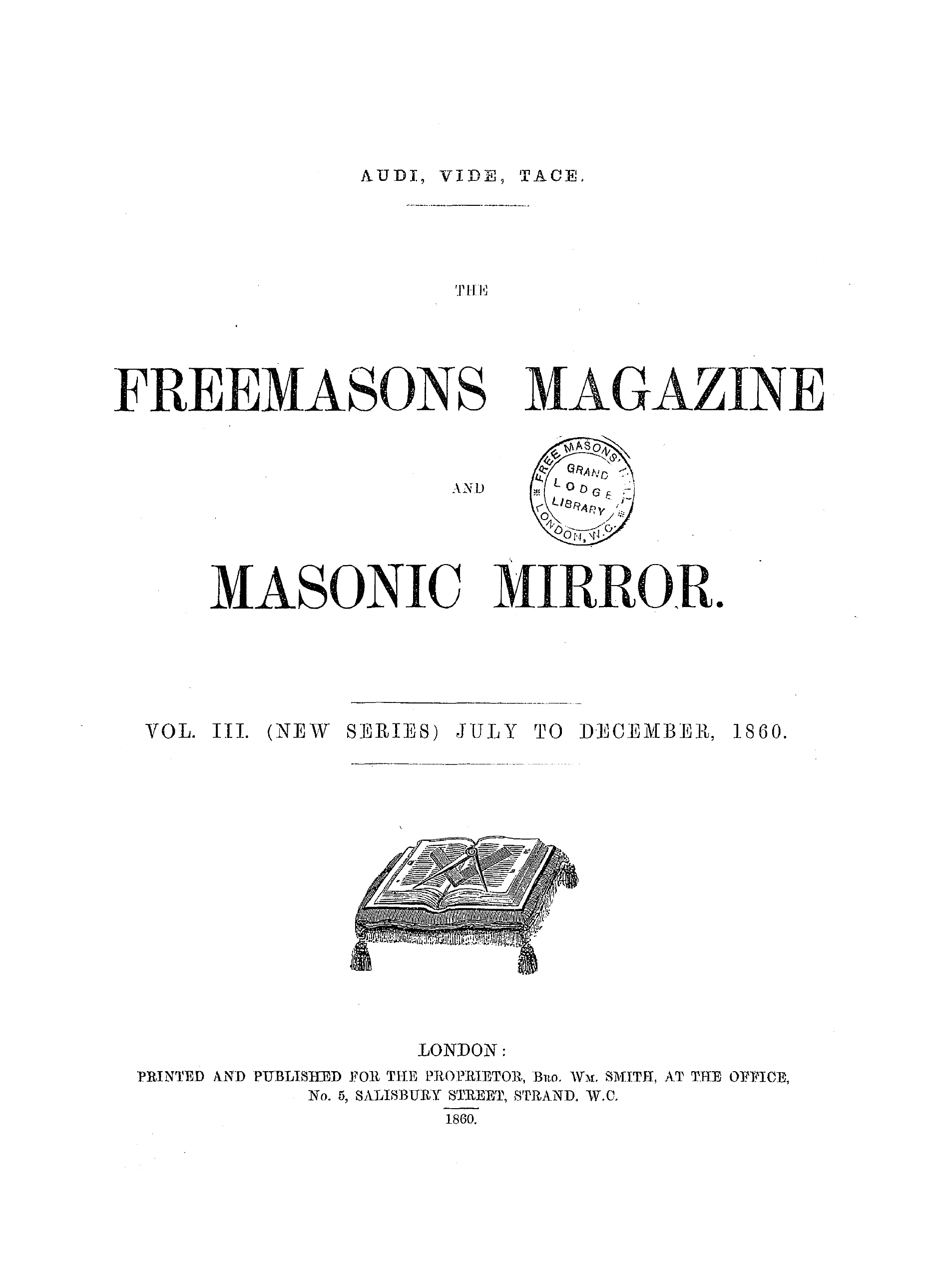 The Freemasons' Monthly Magazine