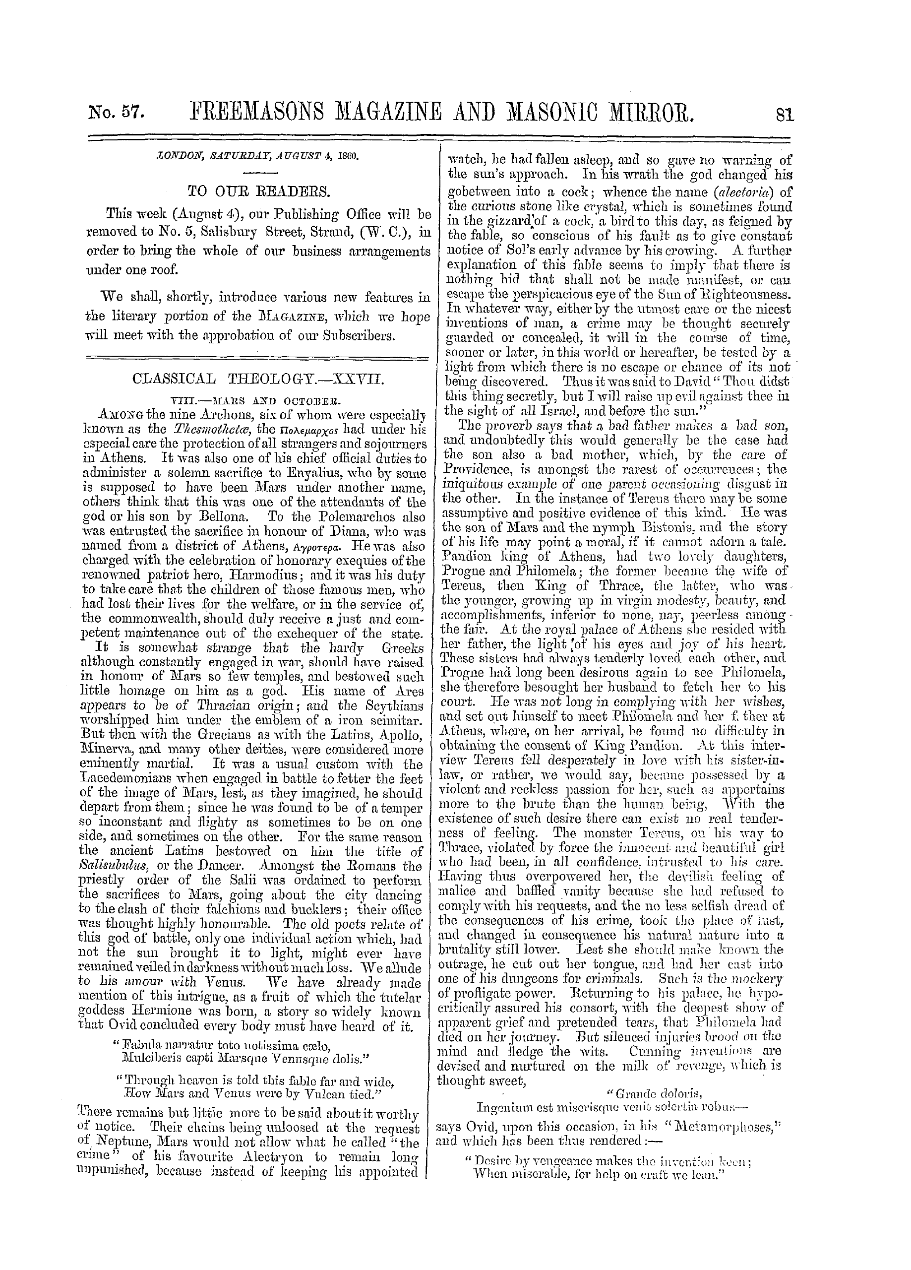 The Freemasons' Monthly Magazine