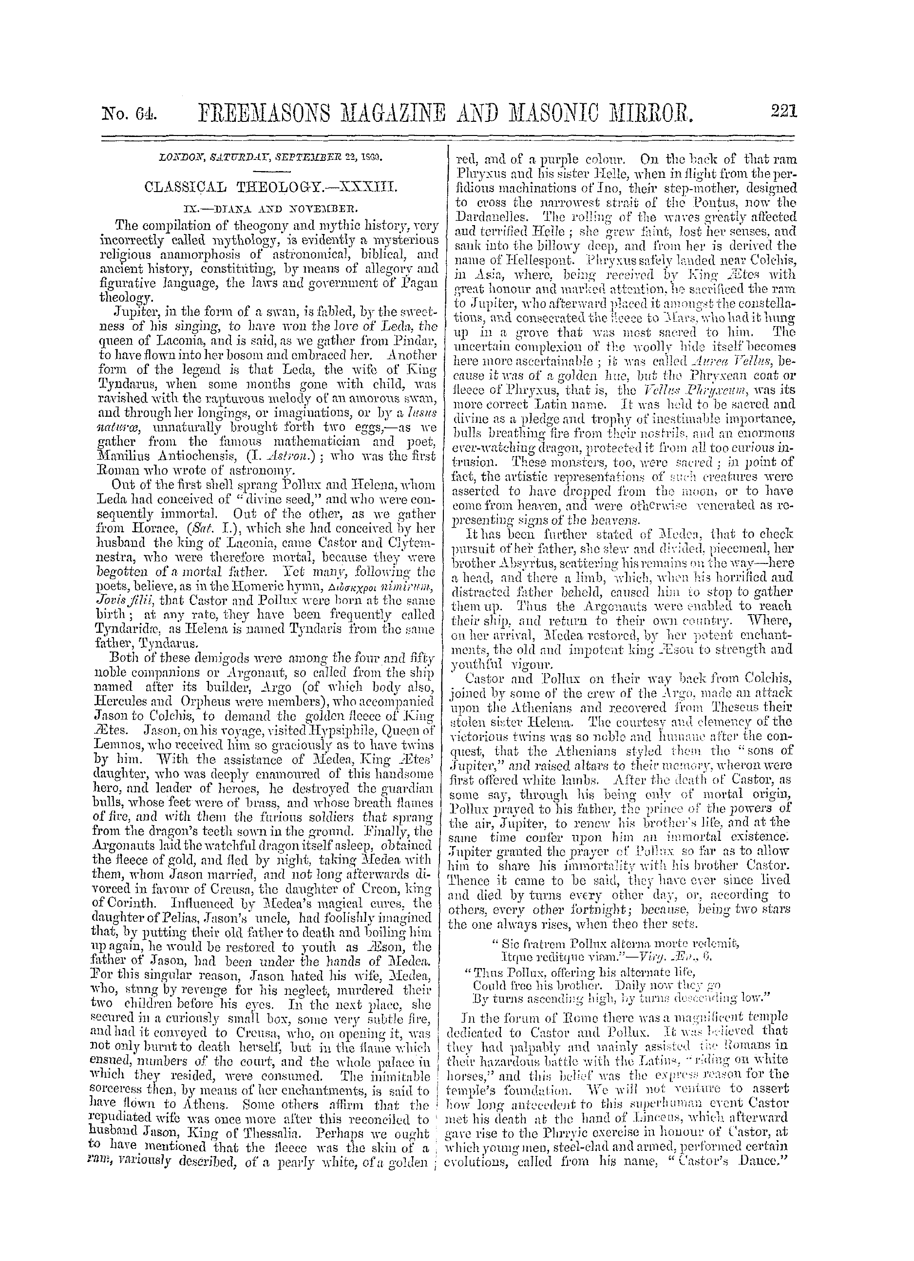 The Freemasons' Monthly Magazine