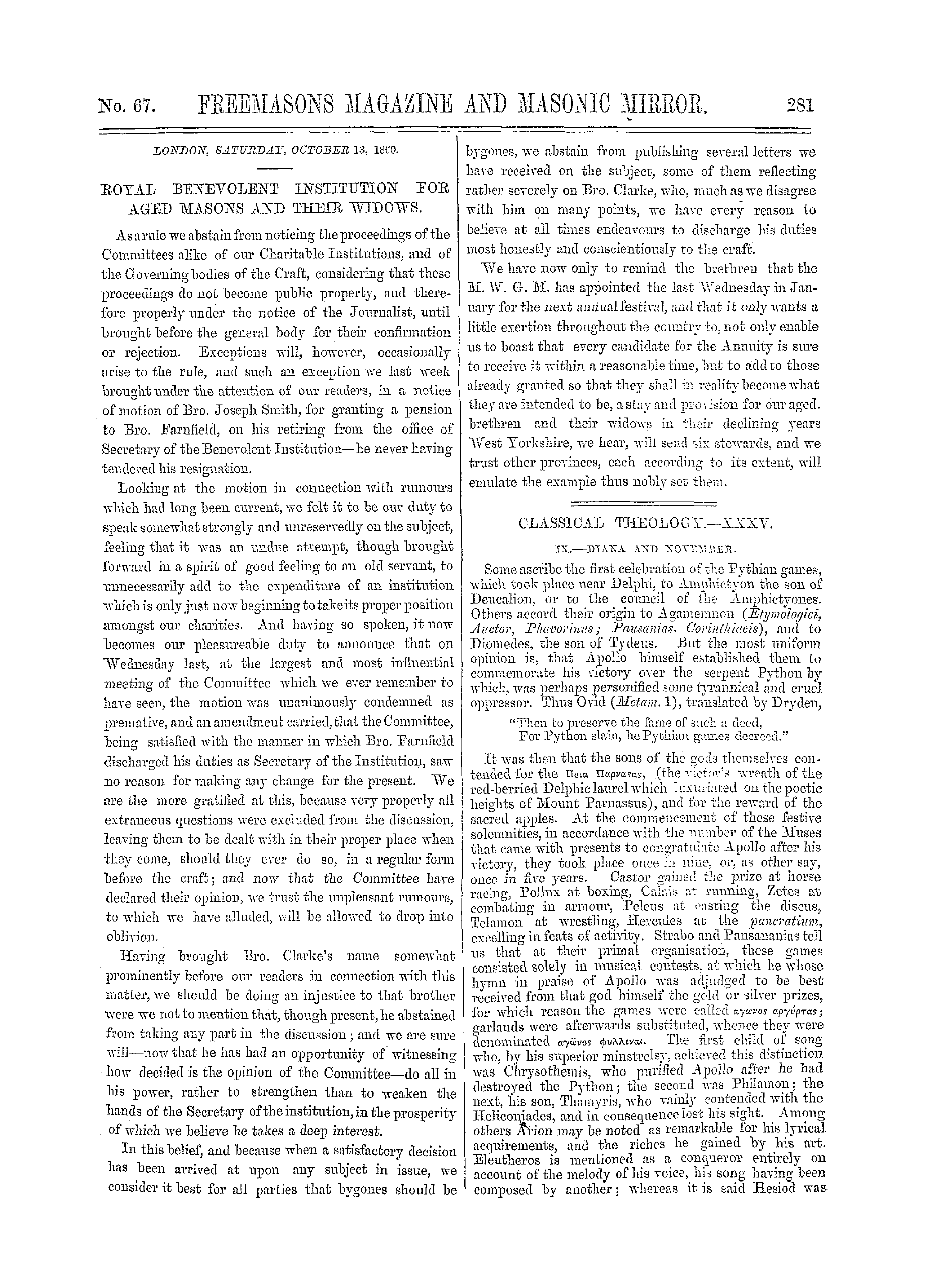 The Freemasons' Monthly Magazine