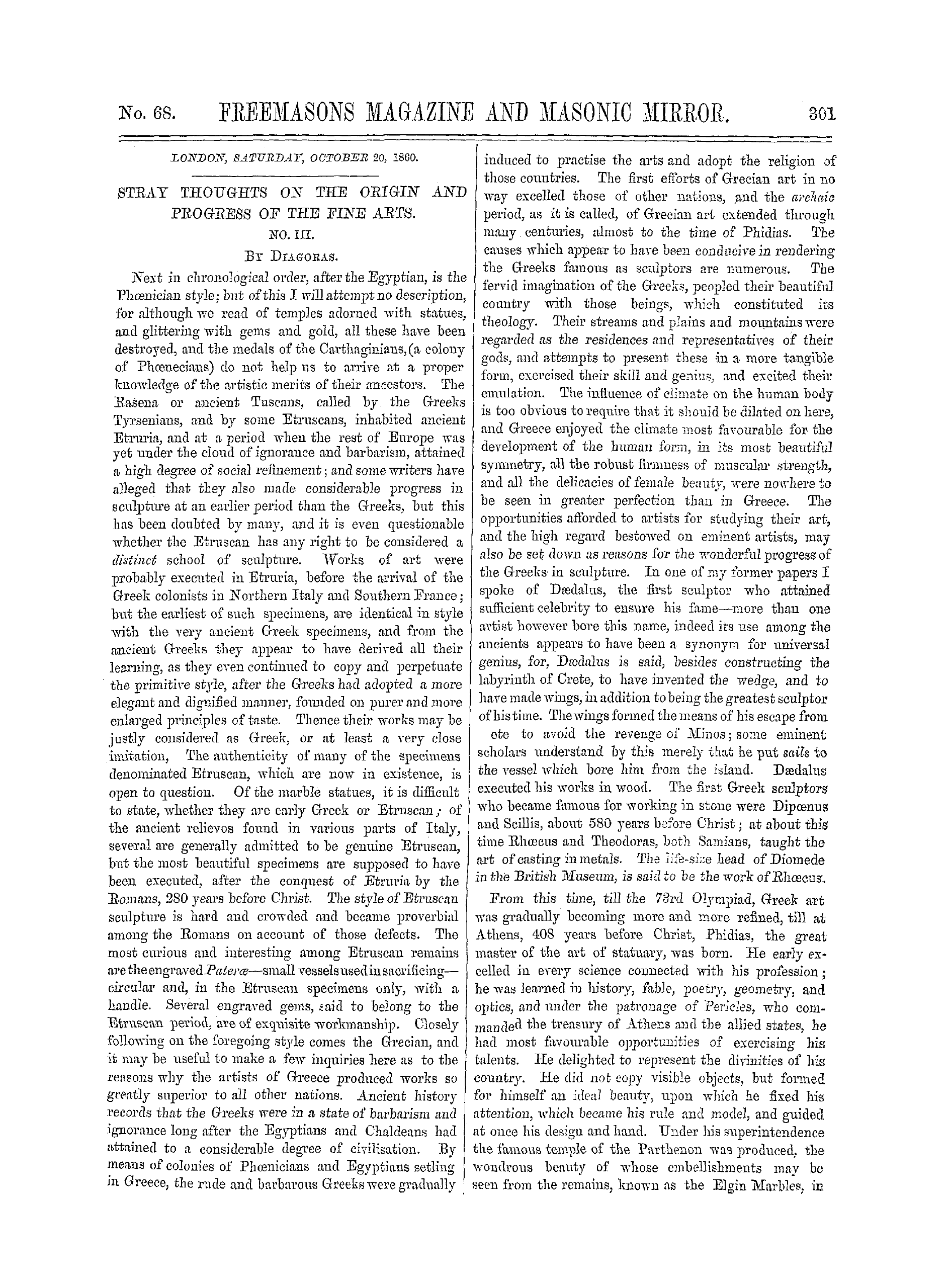 The Freemasons' Monthly Magazine
