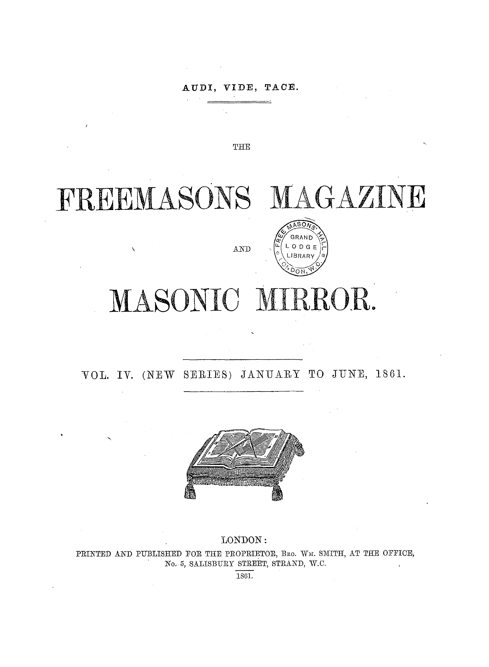 The Freemasons' Monthly Magazine