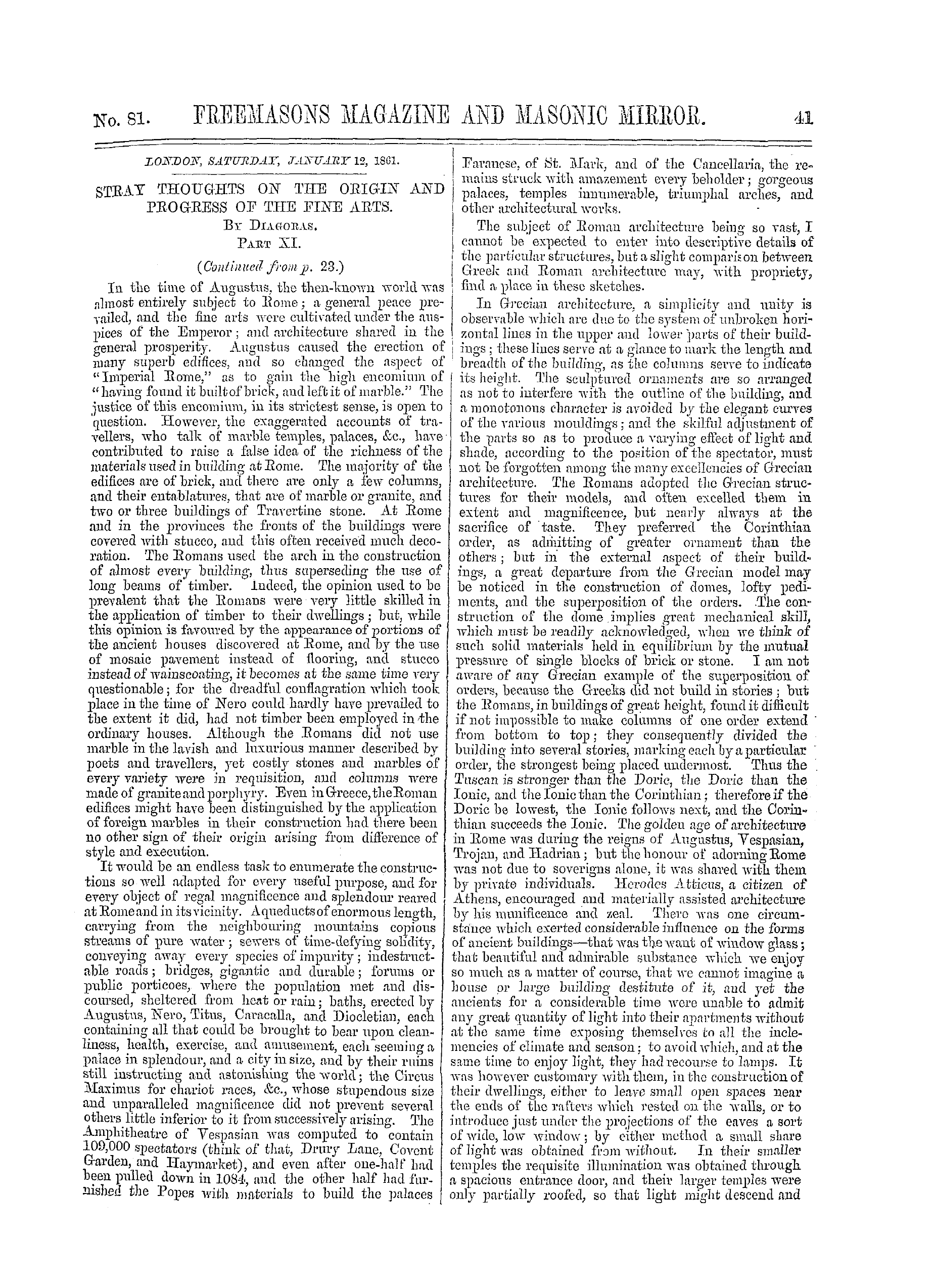 The Freemasons' Monthly Magazine