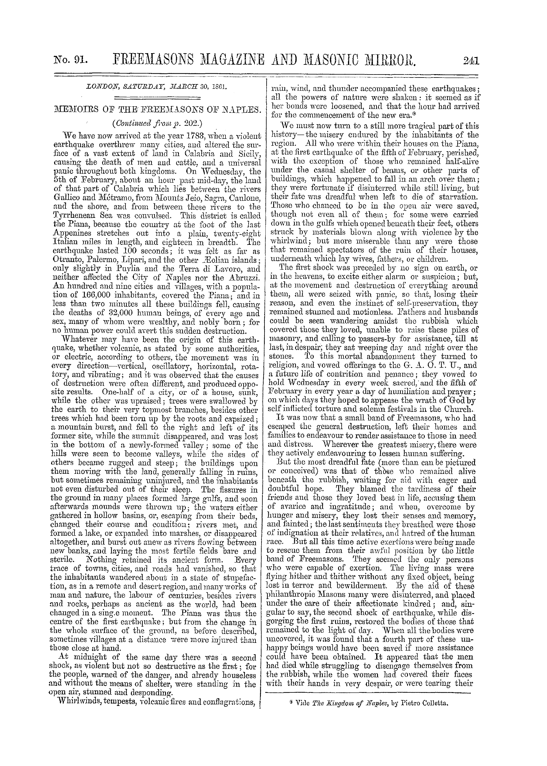 The Freemasons' Monthly Magazine