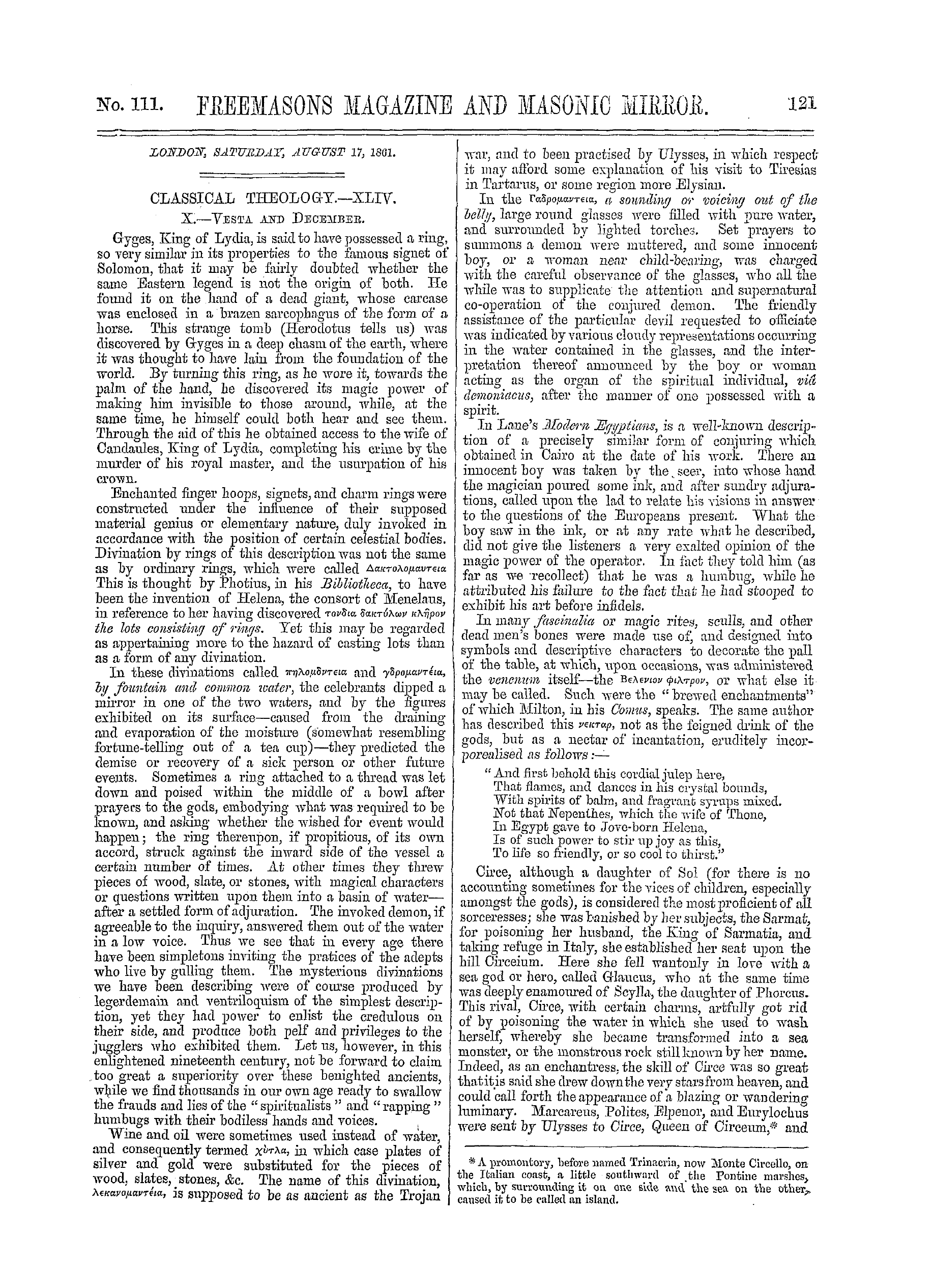 The Freemasons' Monthly Magazine