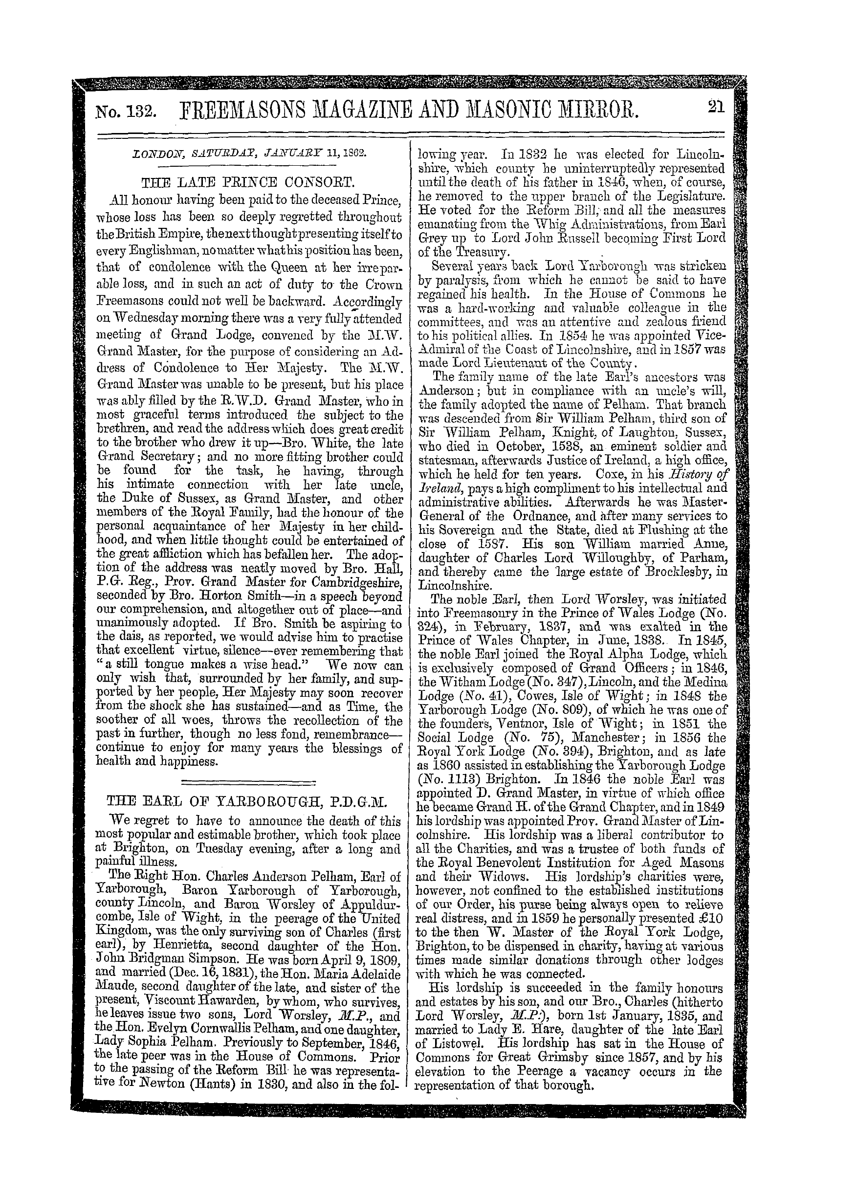 The Freemasons' Monthly Magazine