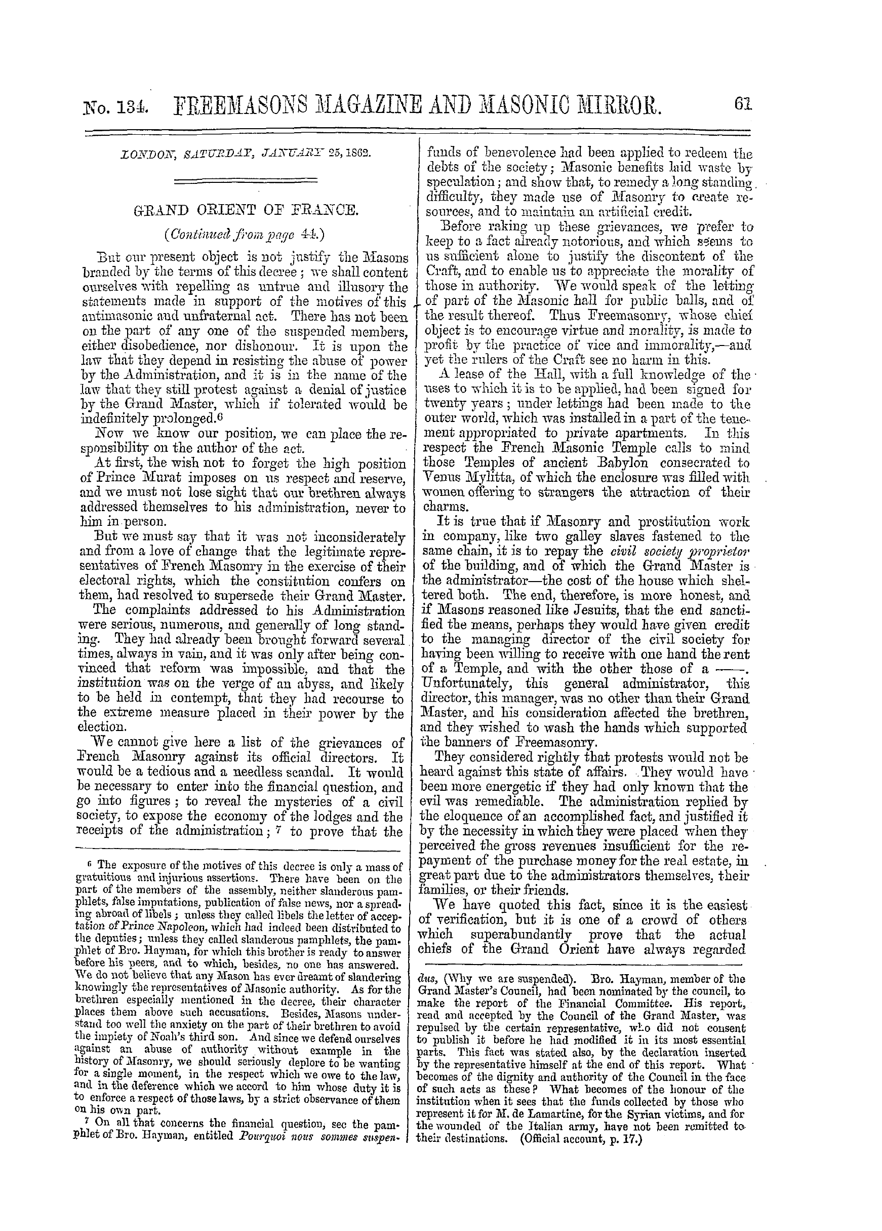 The Freemasons' Monthly Magazine