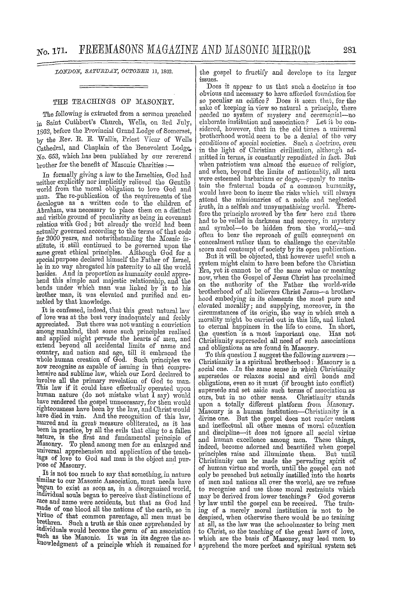 The Freemasons' Monthly Magazine