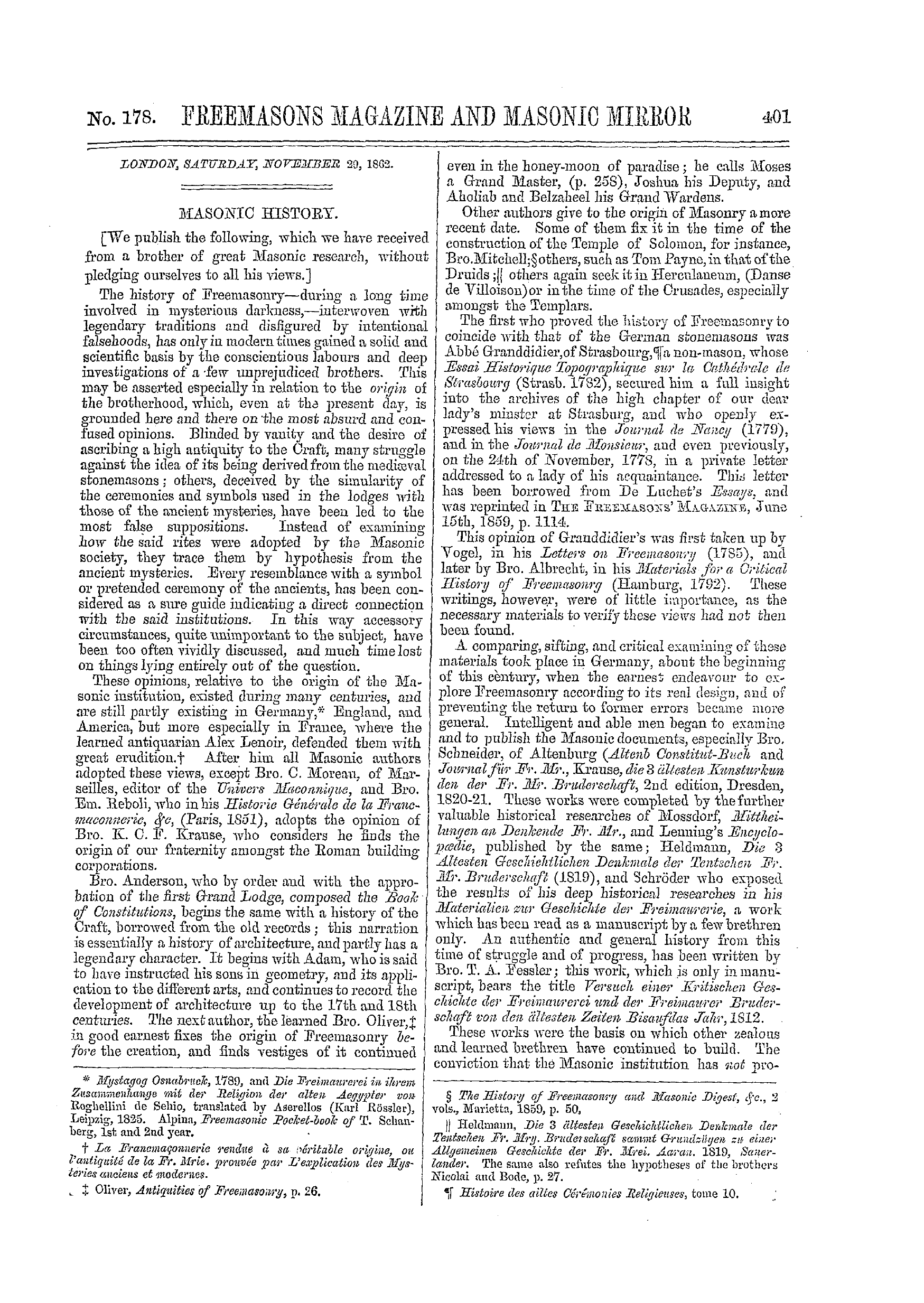 The Freemasons' Monthly Magazine