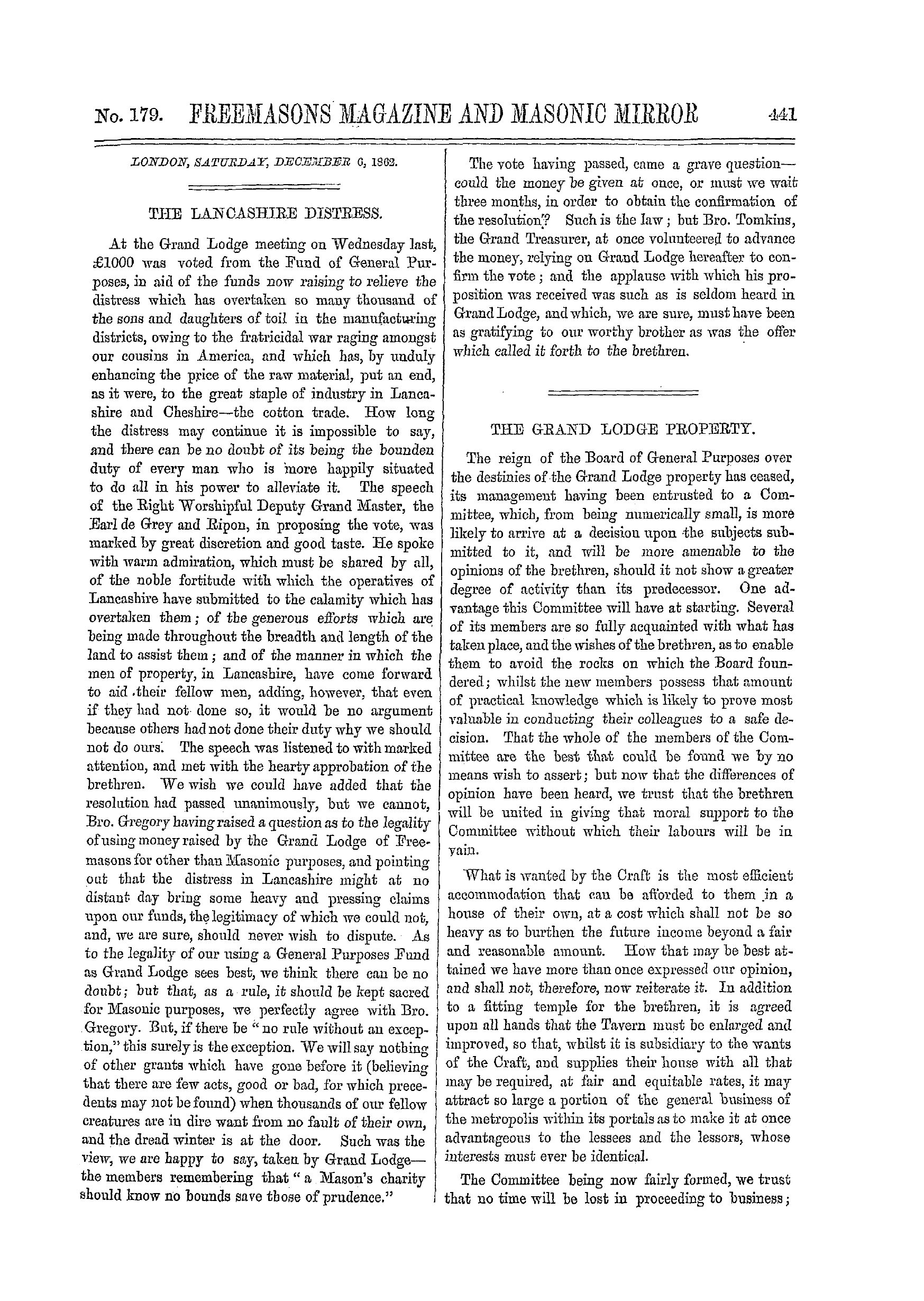 The Freemasons' Monthly Magazine