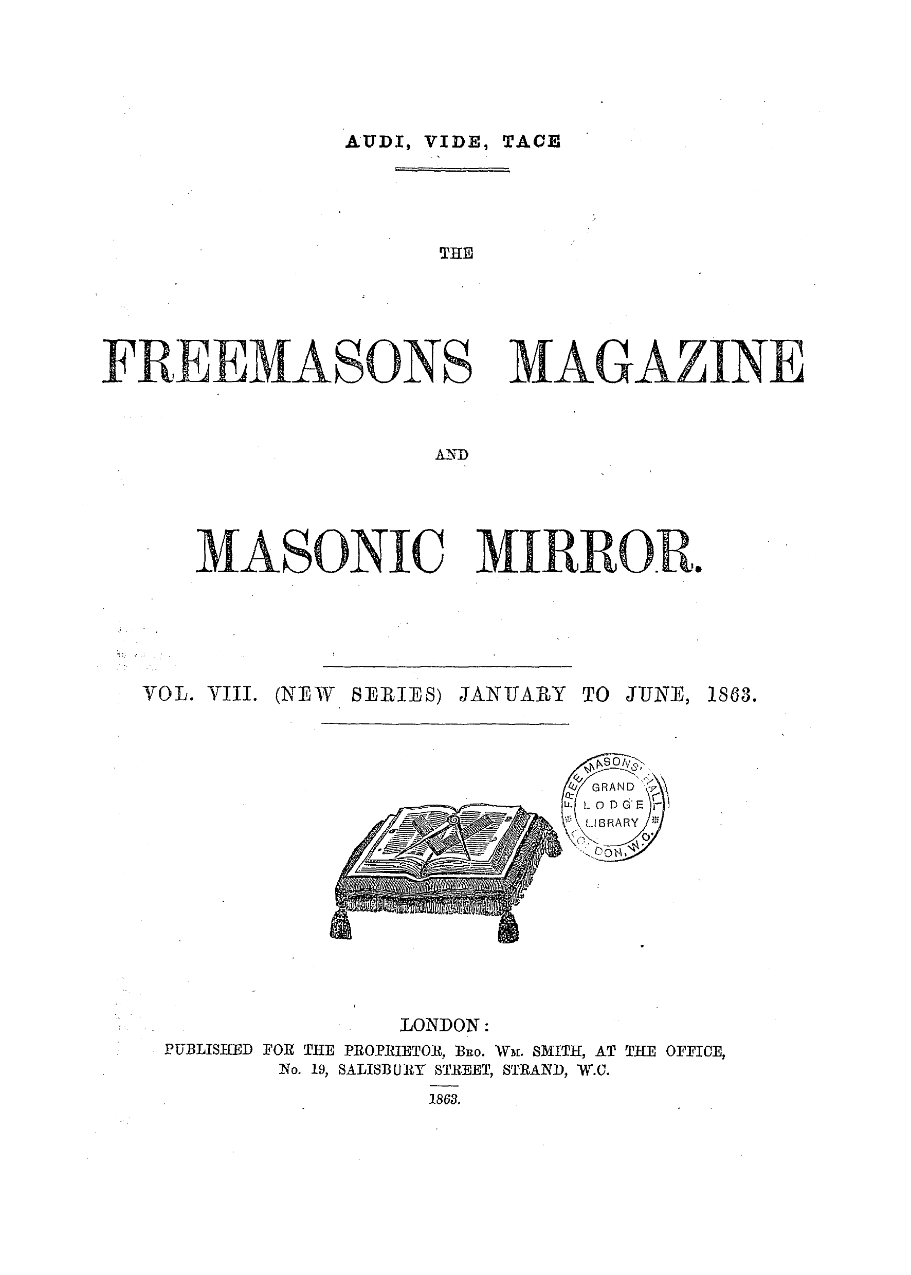 The Freemasons' Monthly Magazine