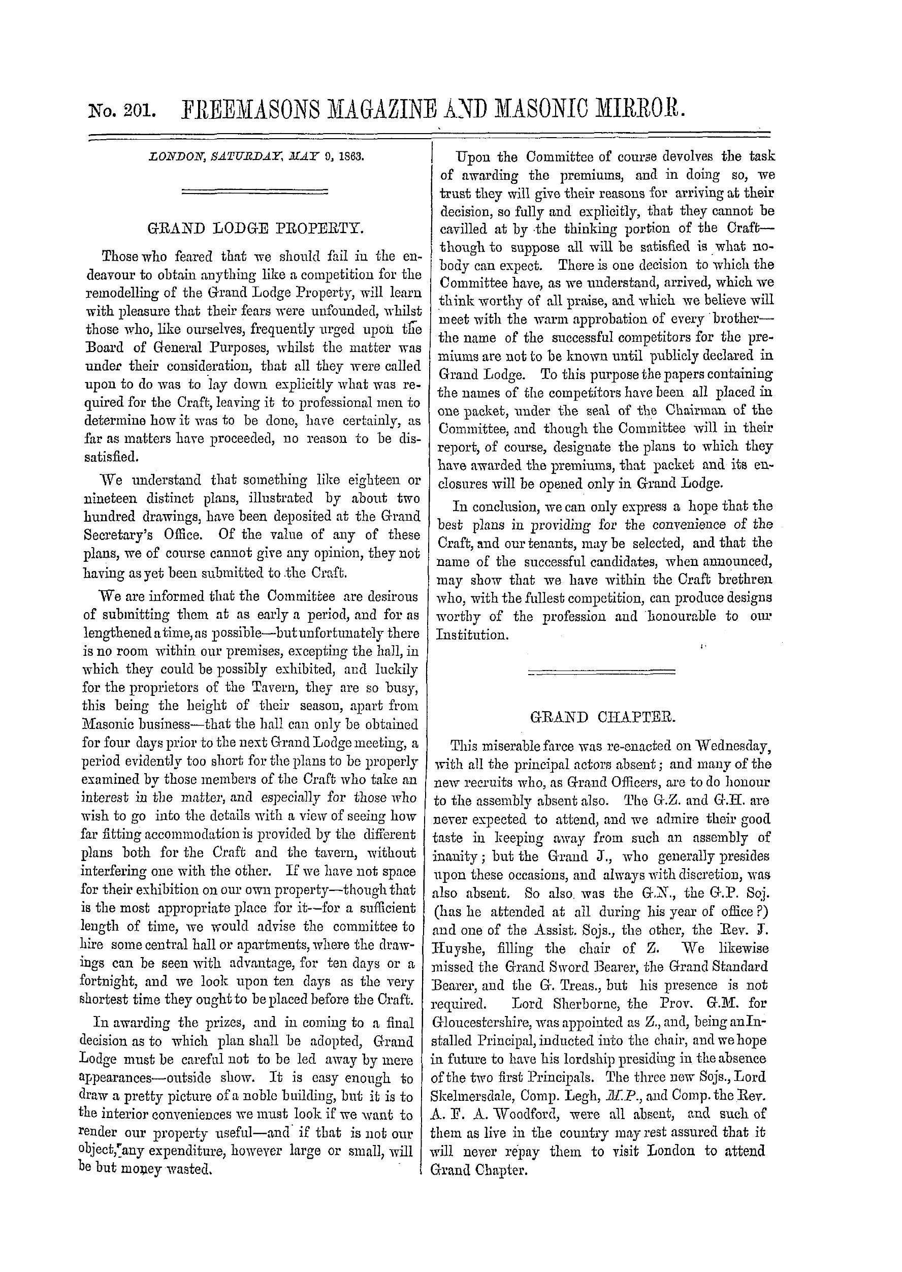 The Freemasons' Monthly Magazine