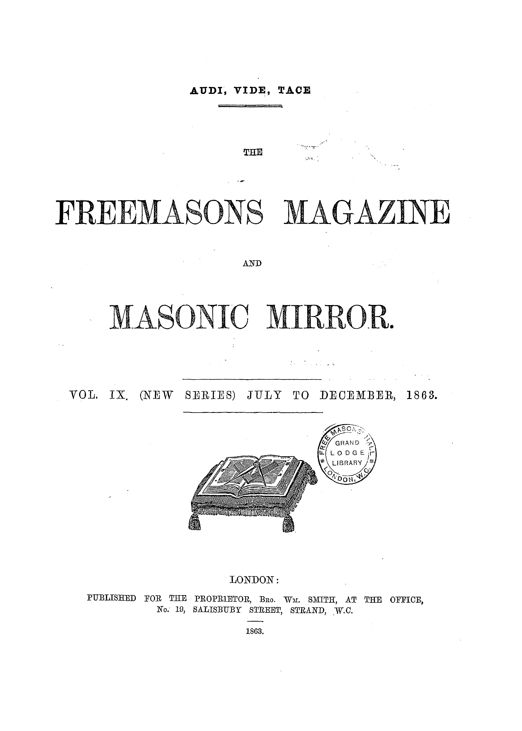 The Freemasons' Monthly Magazine