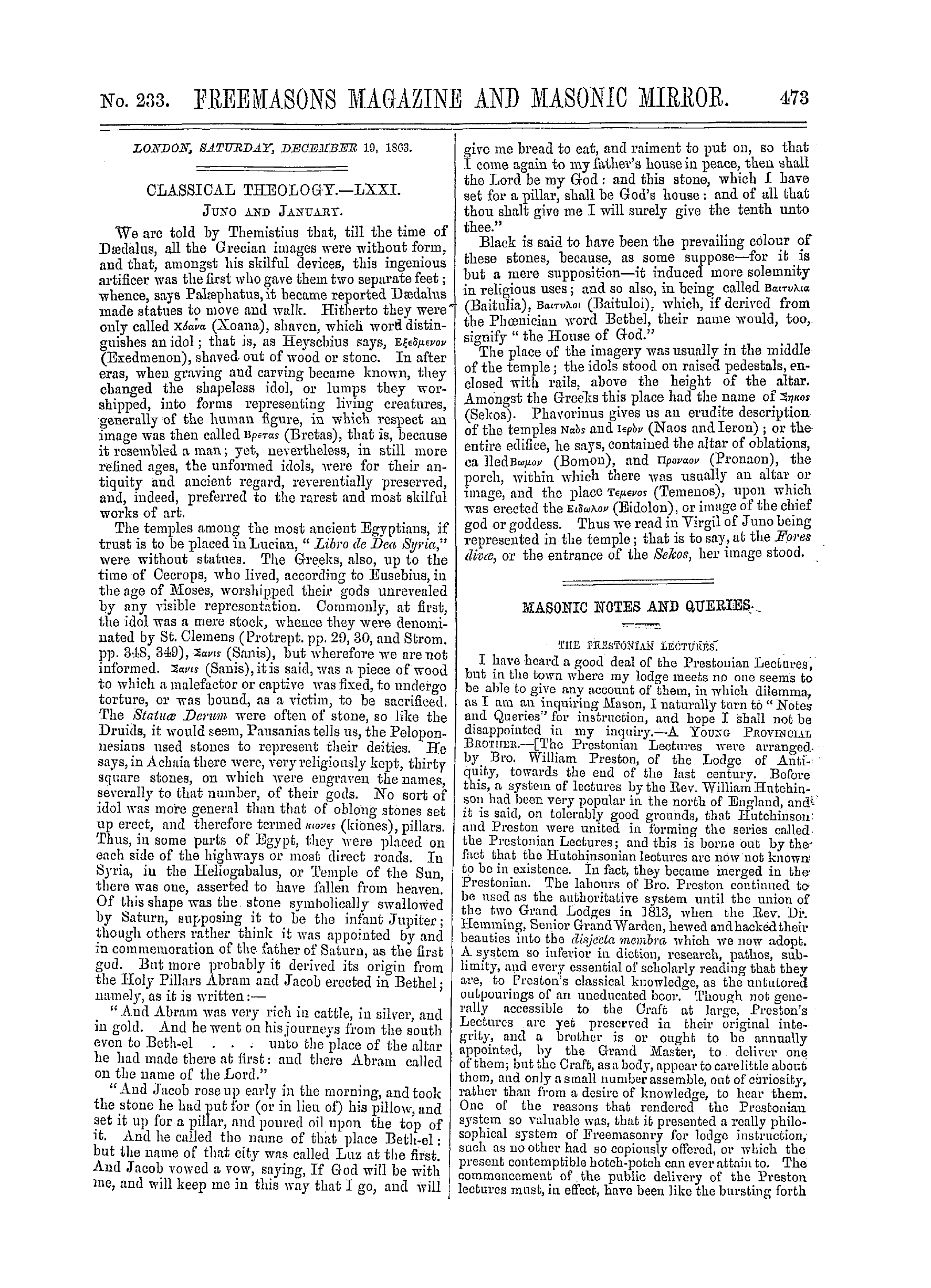The Freemasons' Monthly Magazine