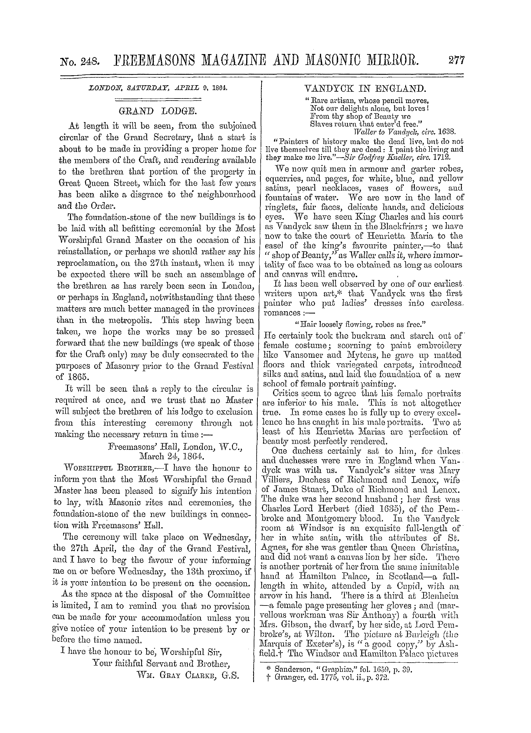 The Freemasons' Monthly Magazine