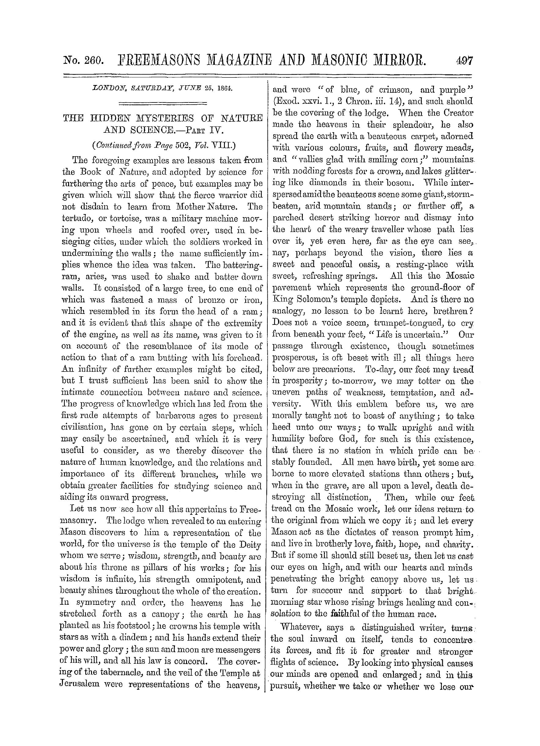 The Freemasons' Monthly Magazine