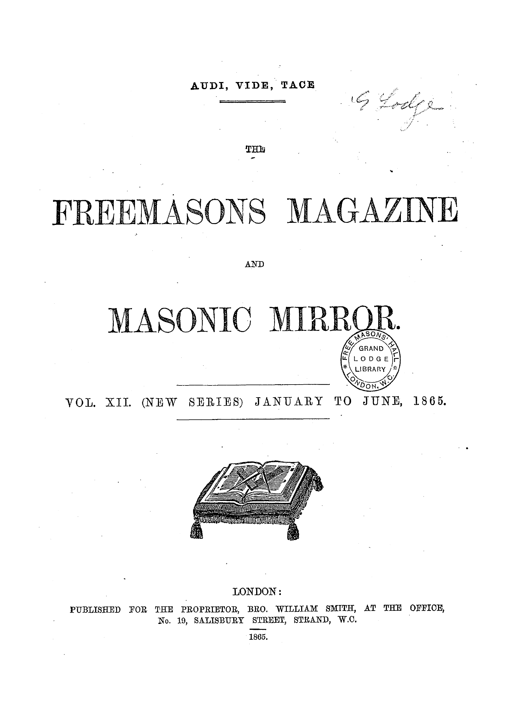 The Freemasons' Monthly Magazine