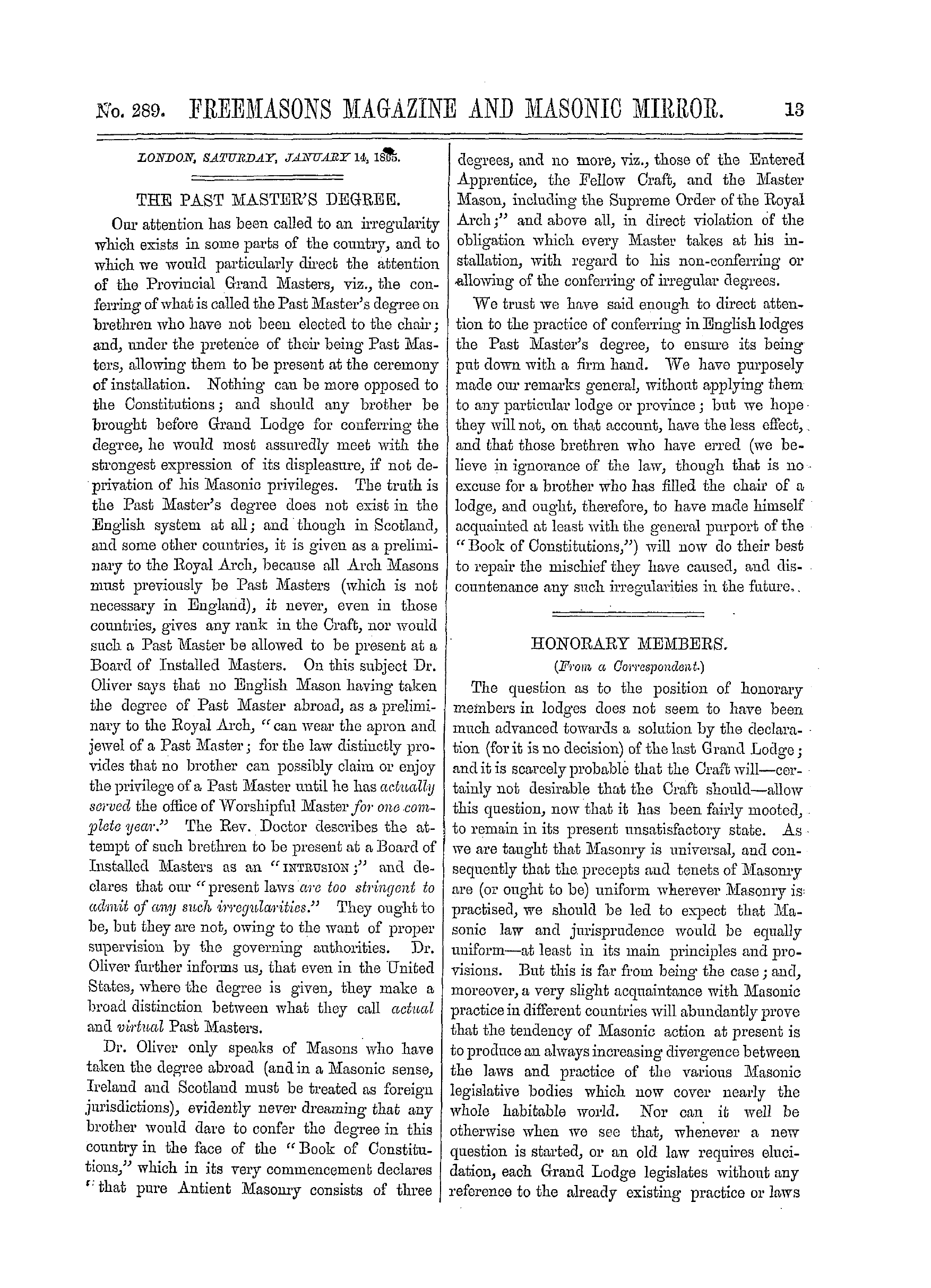 The Freemasons' Monthly Magazine