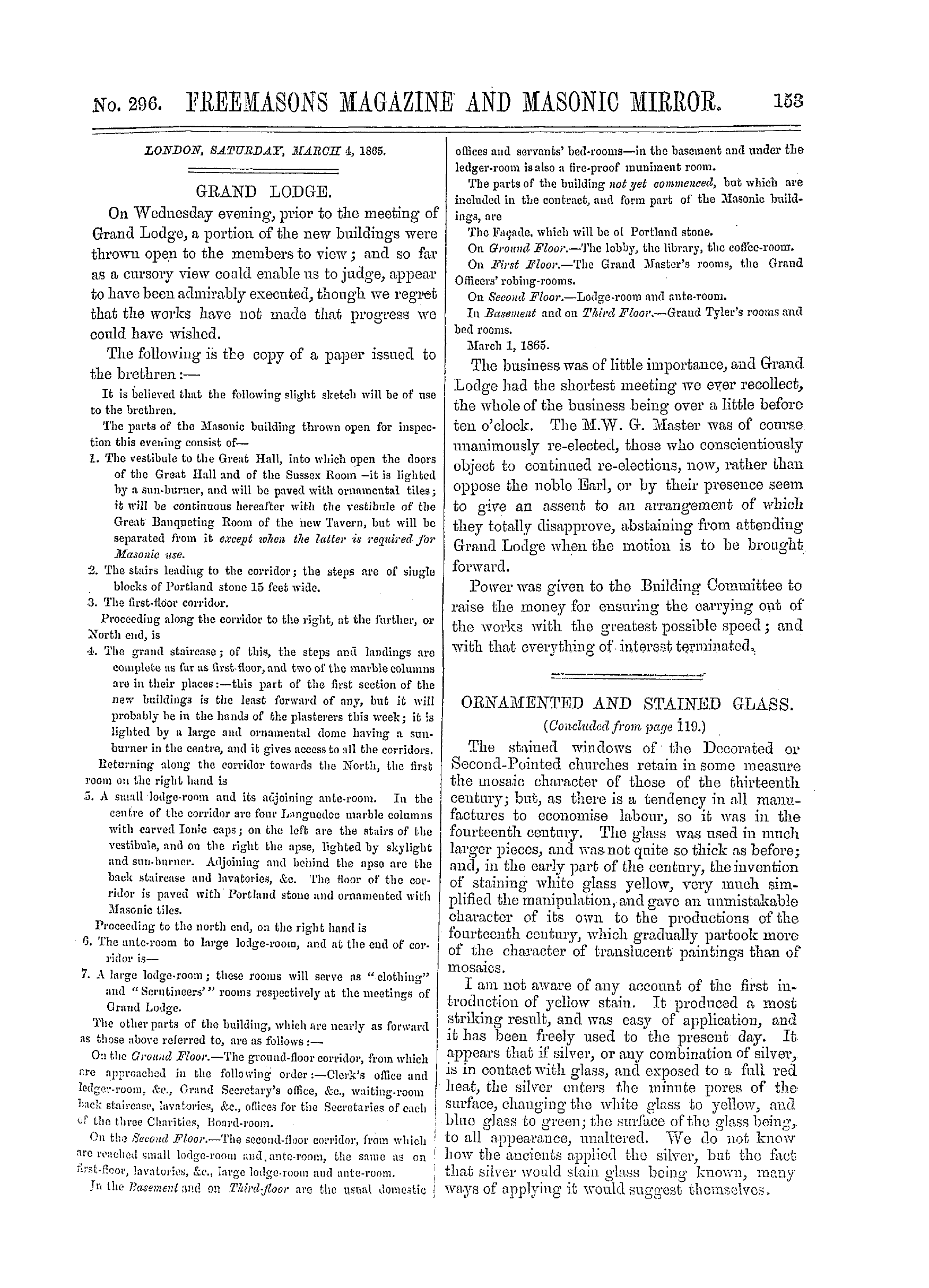 The Freemasons' Monthly Magazine