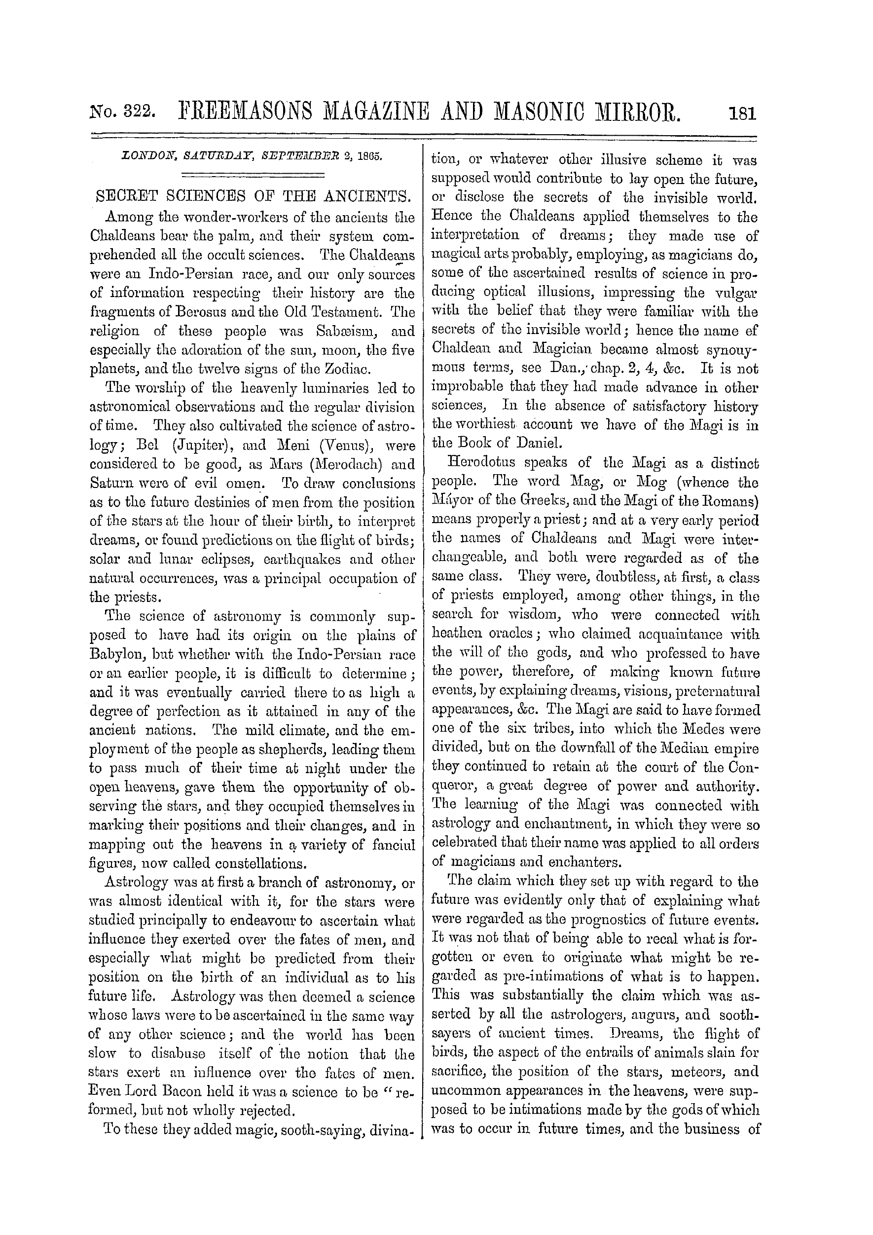 The Freemasons' Monthly Magazine