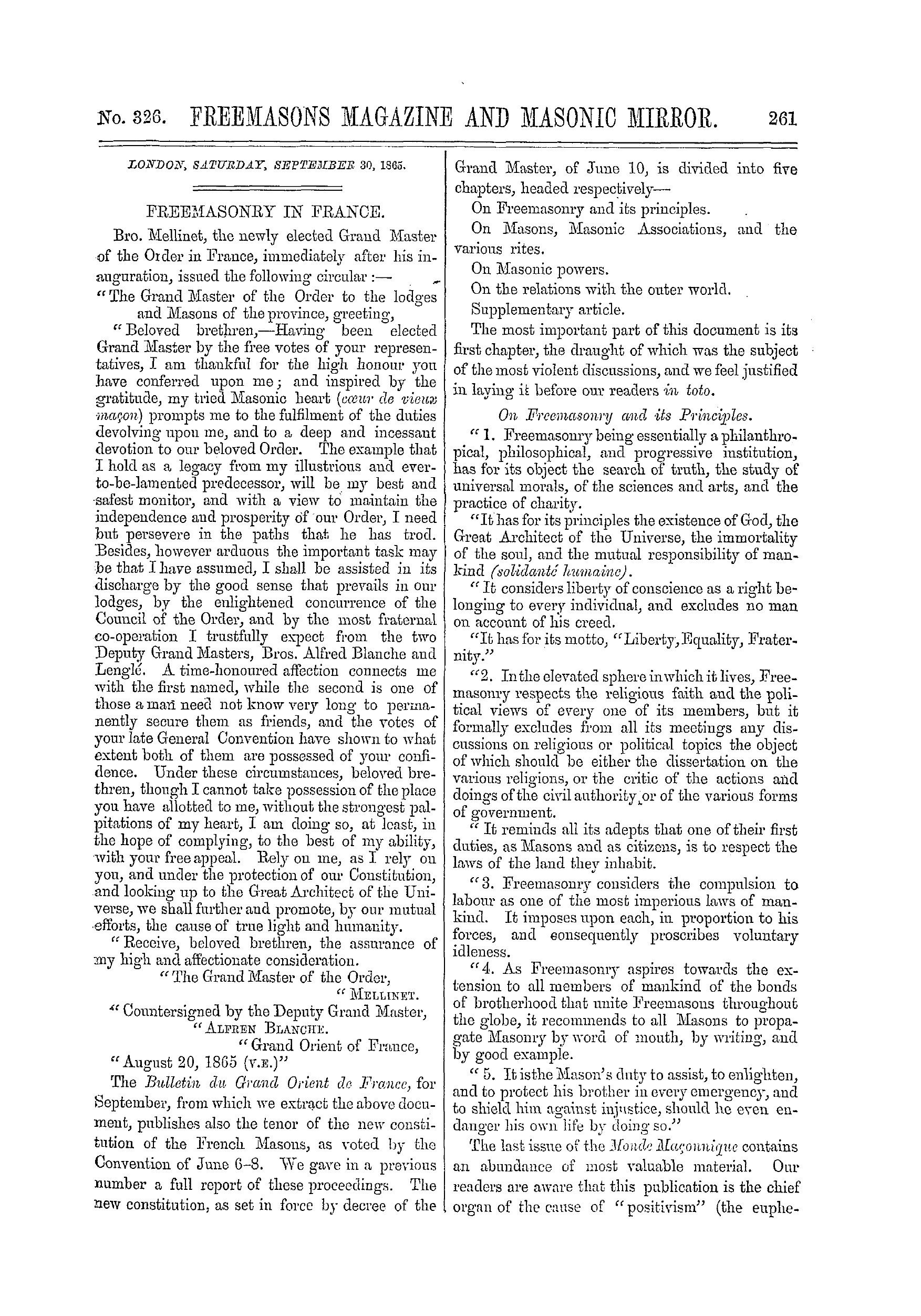 The Freemasons' Monthly Magazine