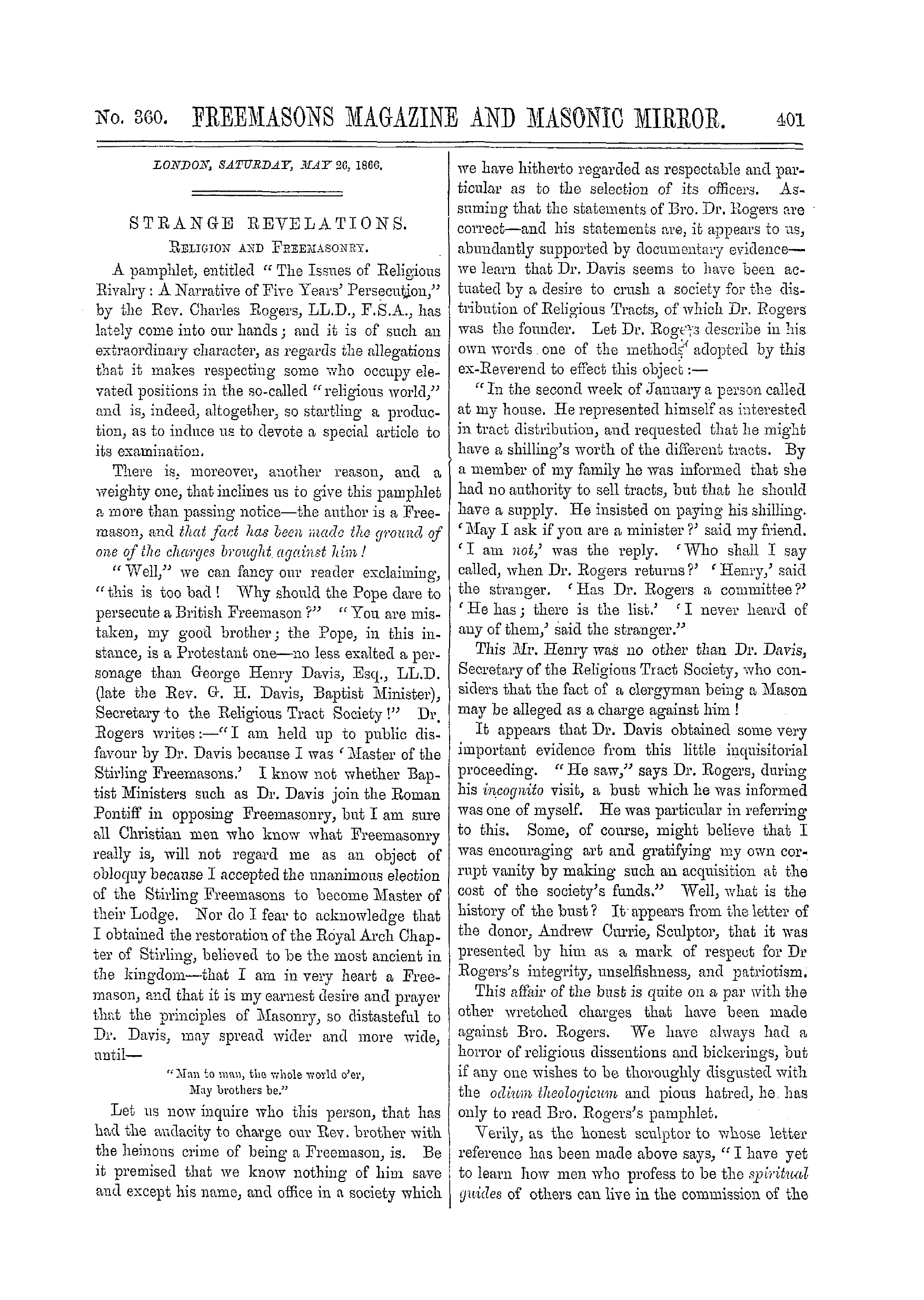 The Freemasons' Monthly Magazine