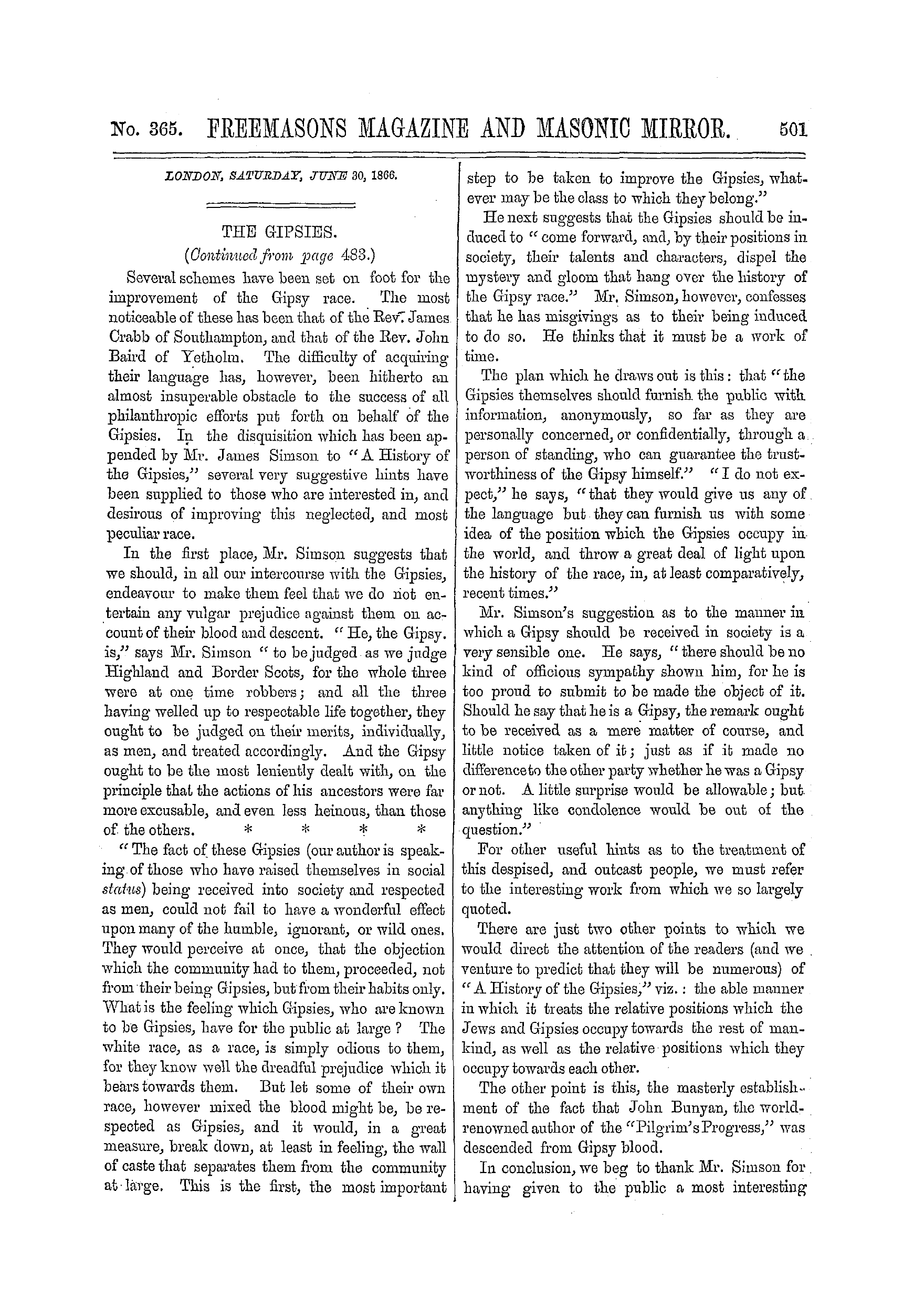 The Freemasons' Monthly Magazine