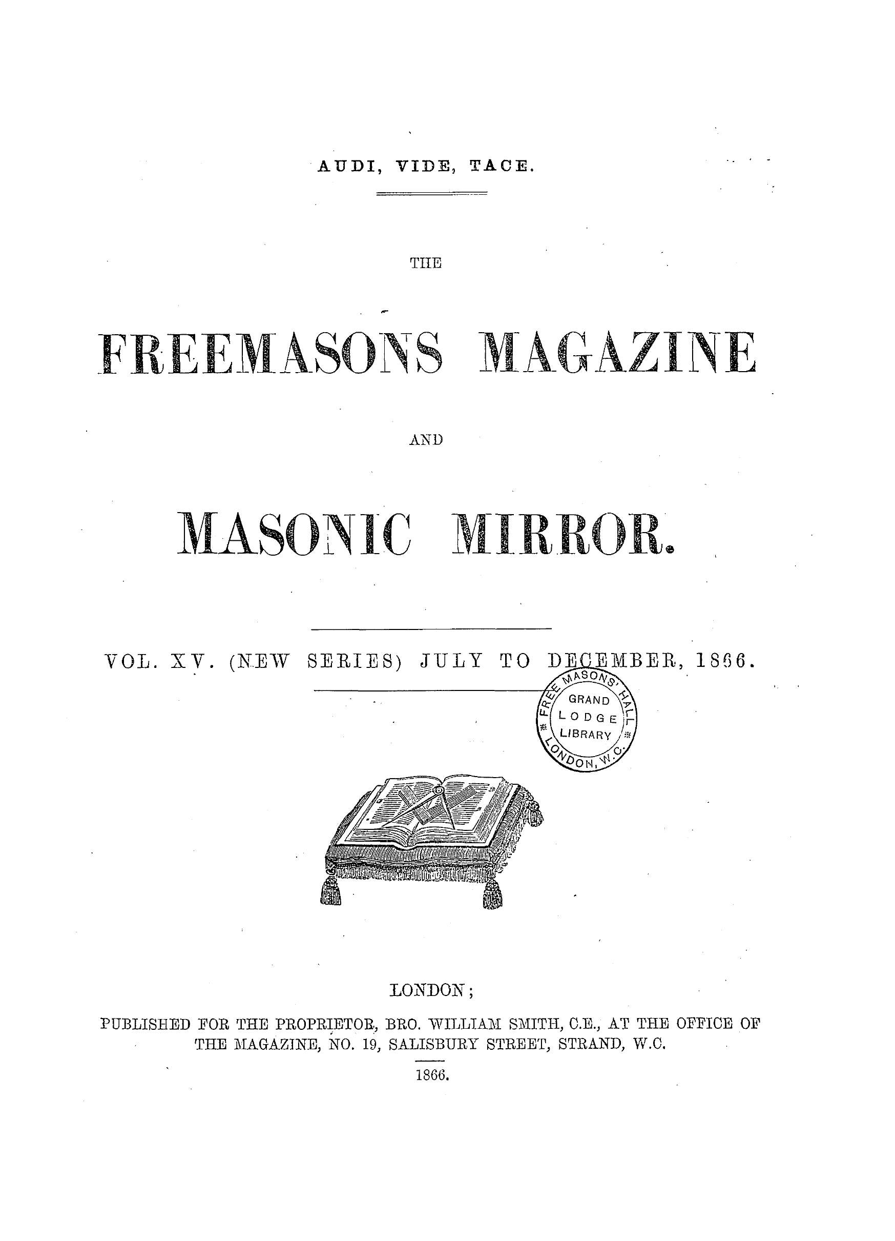 The Freemasons' Monthly Magazine