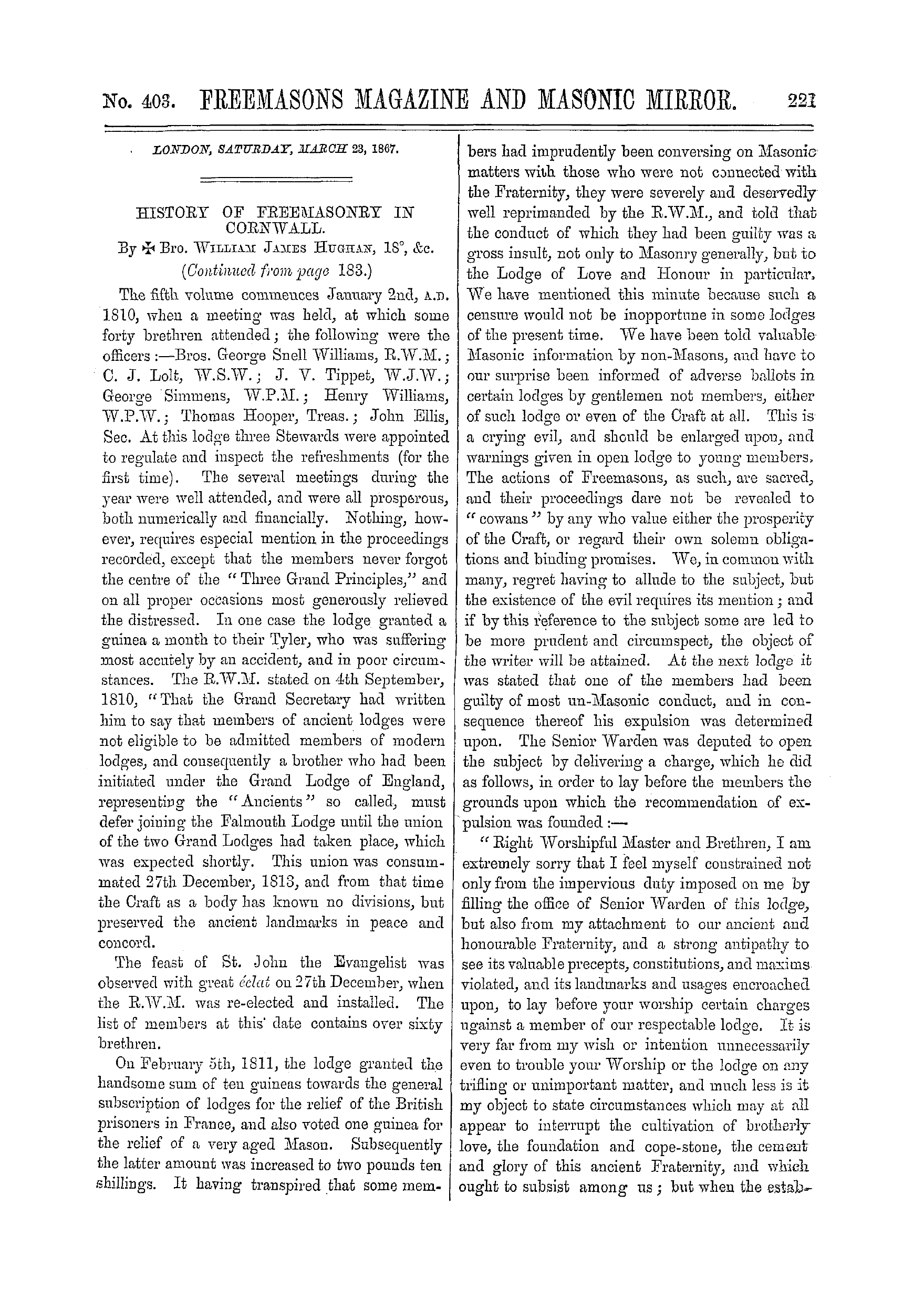 The Freemasons' Monthly Magazine