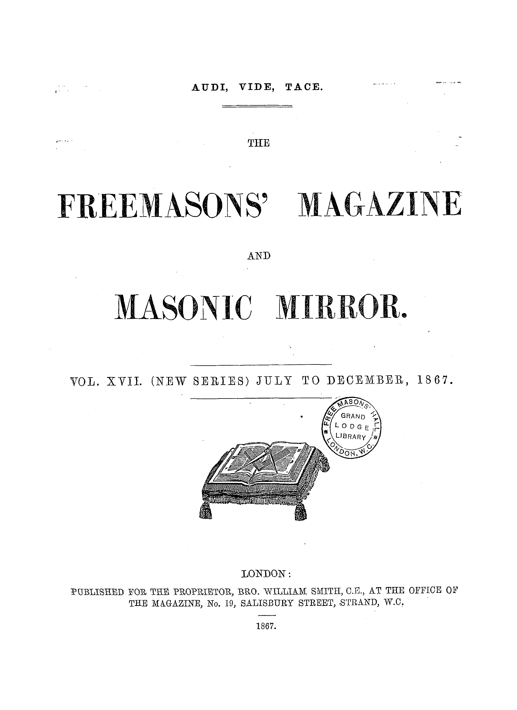 The Freemasons' Monthly Magazine