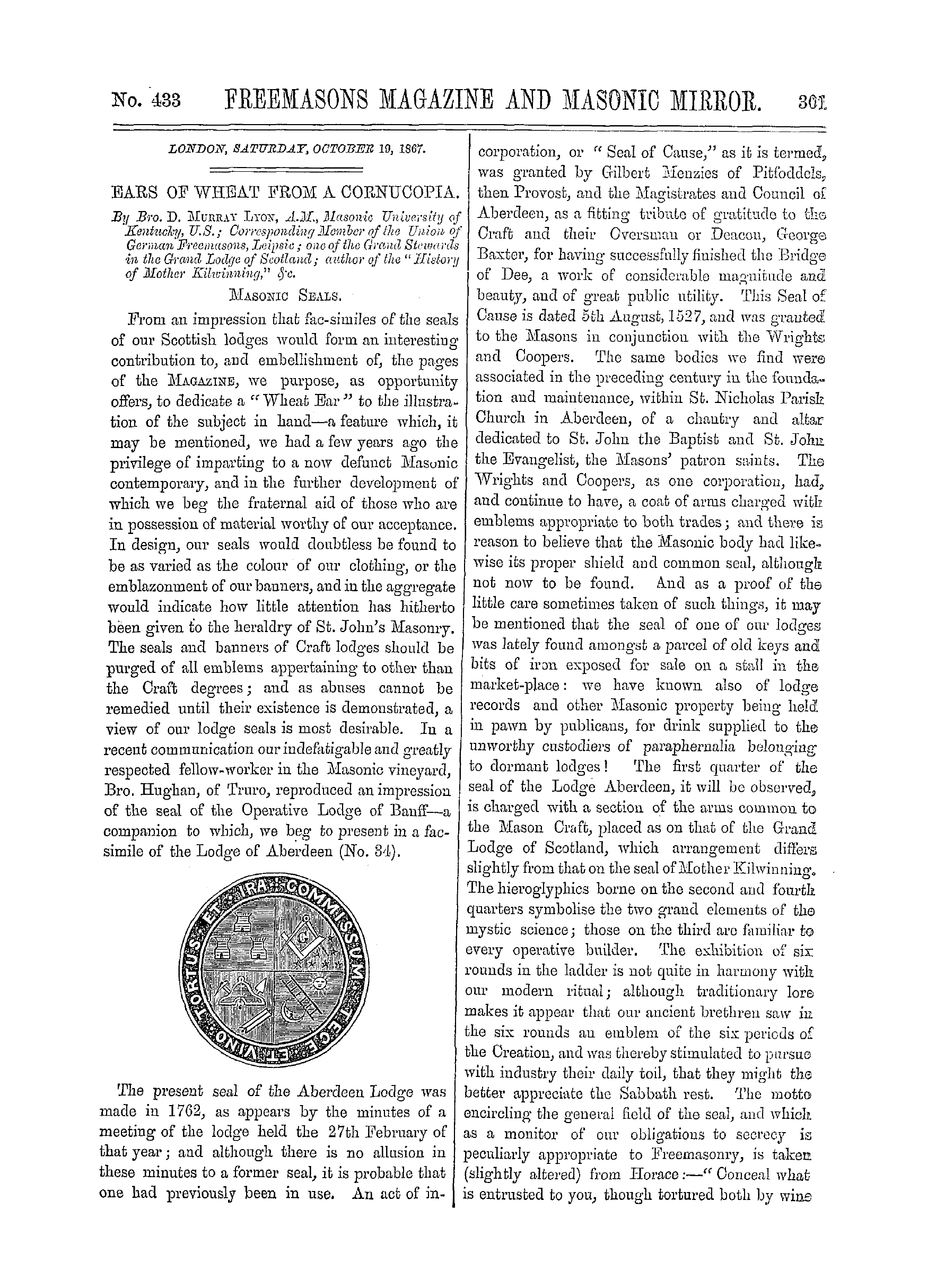 The Freemasons' Monthly Magazine