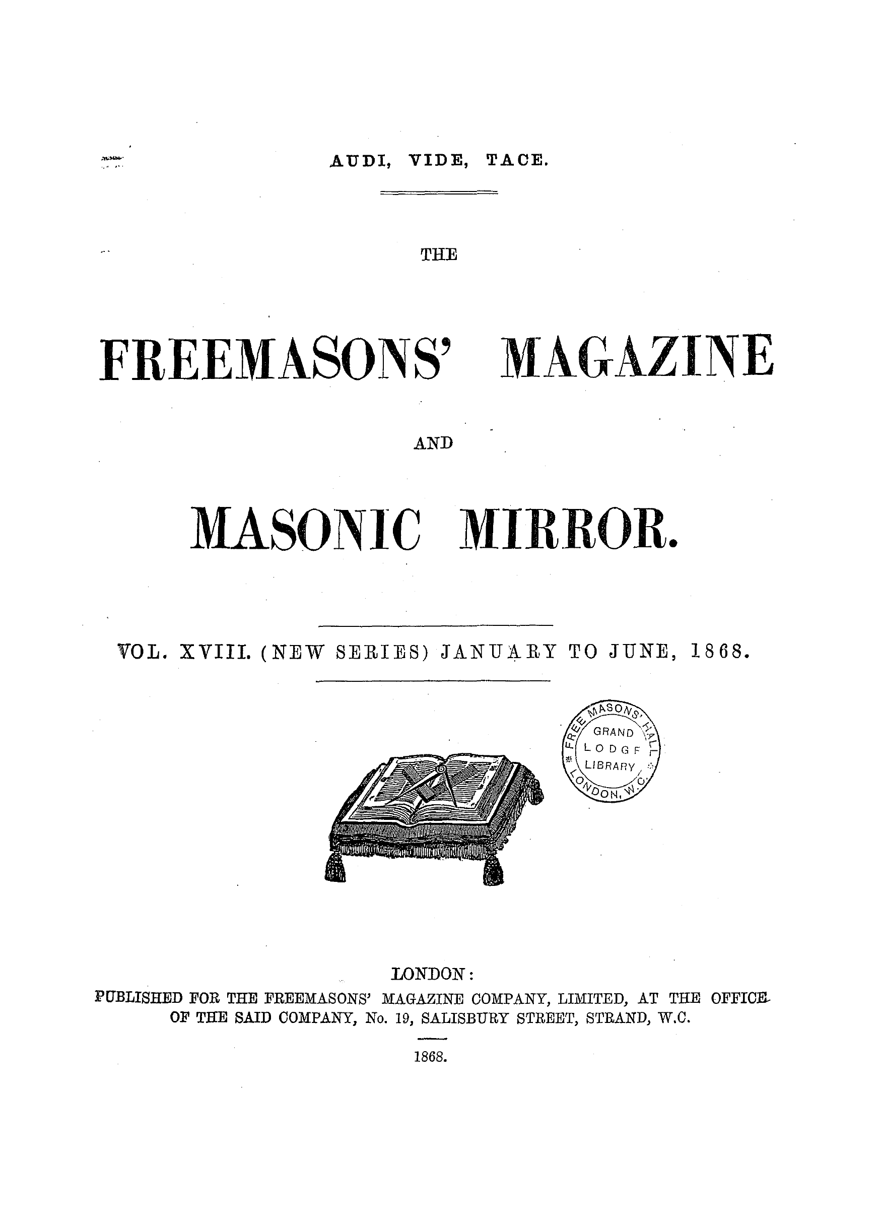 The Freemasons' Monthly Magazine